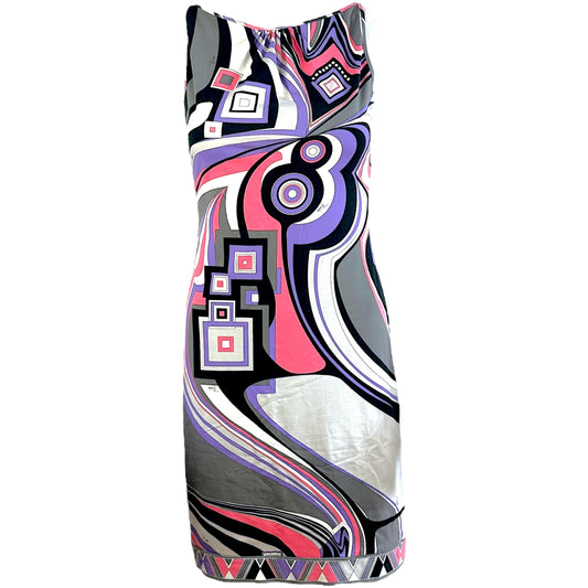 Emilio Pucci Pink & Purple Printed Mini Dress