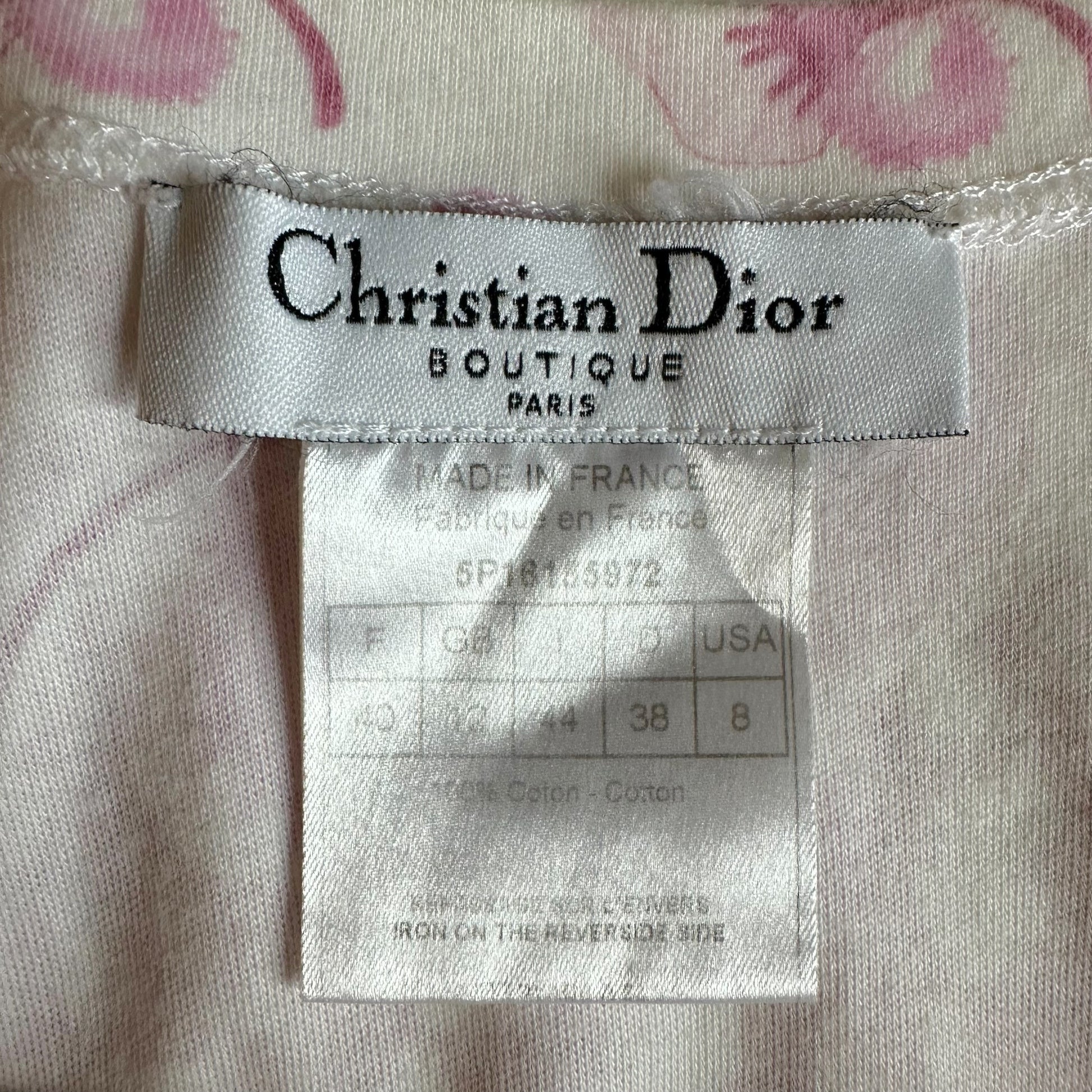 Christian Dior S/S 2005 Pink Monogram Floral Tank Top - Outfit Repeater