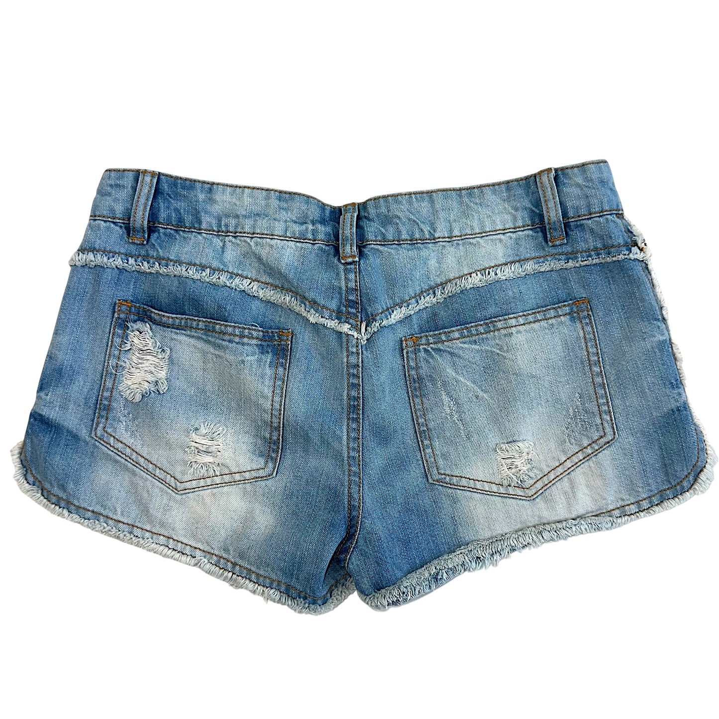 Just Cavalli Roberto Cavalli Distressed Denim Mini Shorts