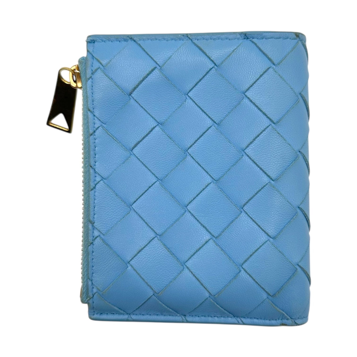 Bottega Veneta Light Blue Leather Bi-fold Wallet - Outfit Repeater