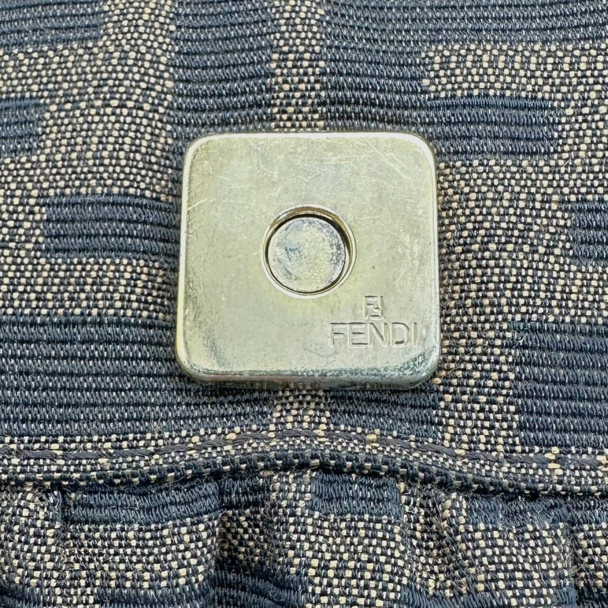 Fendi Red Leather Trim Zucca Monogram Chef Bag - Outfit Repeater