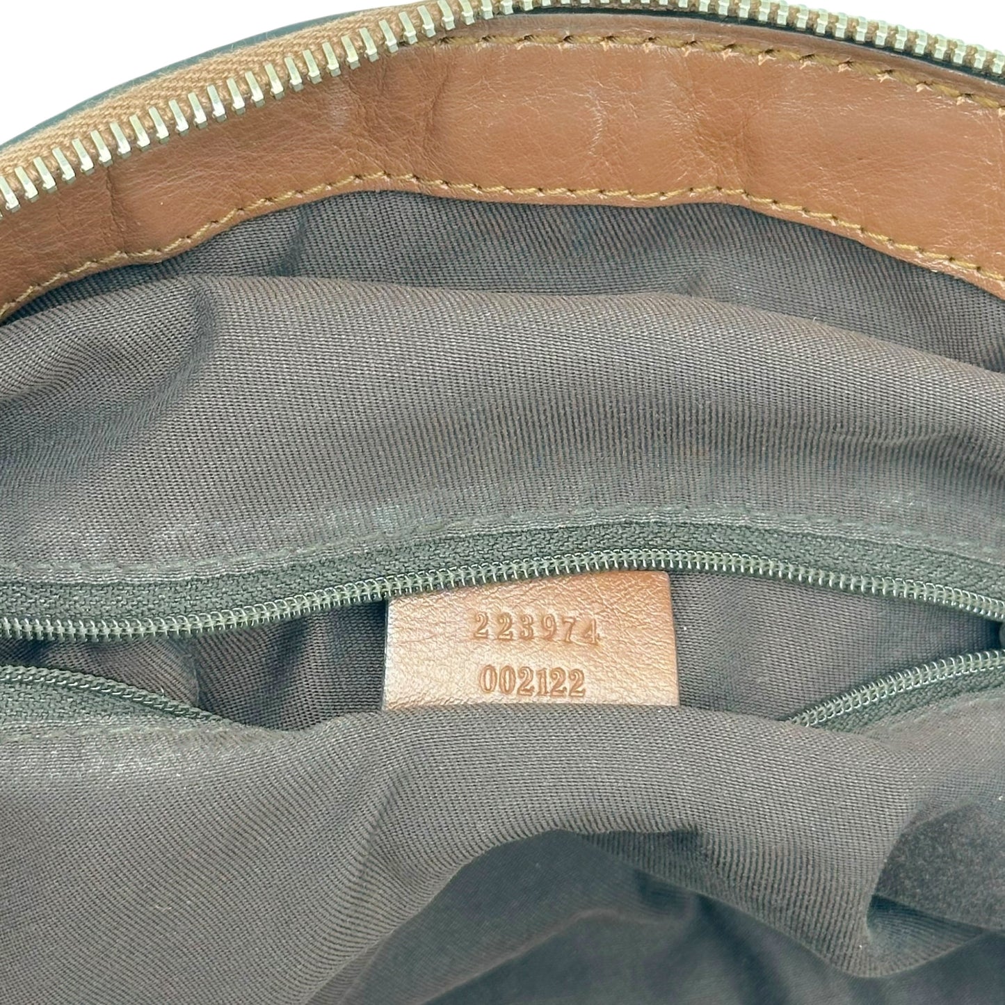 Gucci Tan Monogram & Brown Leather Sukey 2-Way Bag