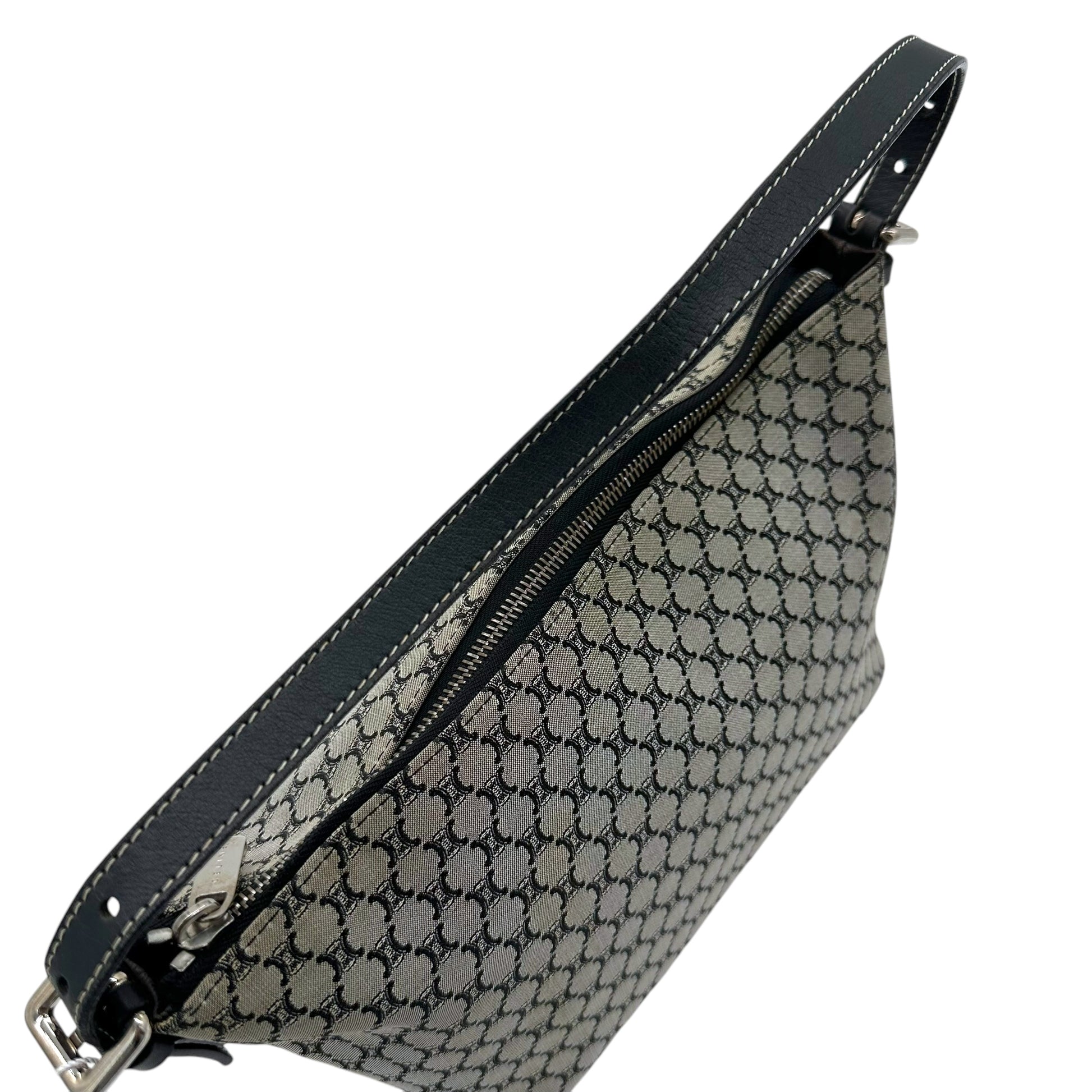 Celine Navy Triomphe Monogram Mini Shoulder Bag - Outfit Repeater