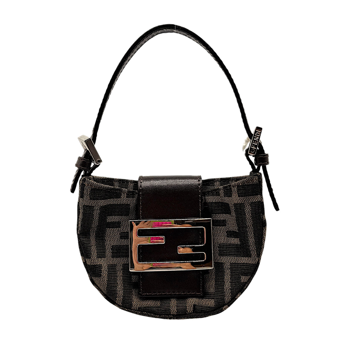 Fendi Micro Croissant Handbag Brown Zucca Monogram