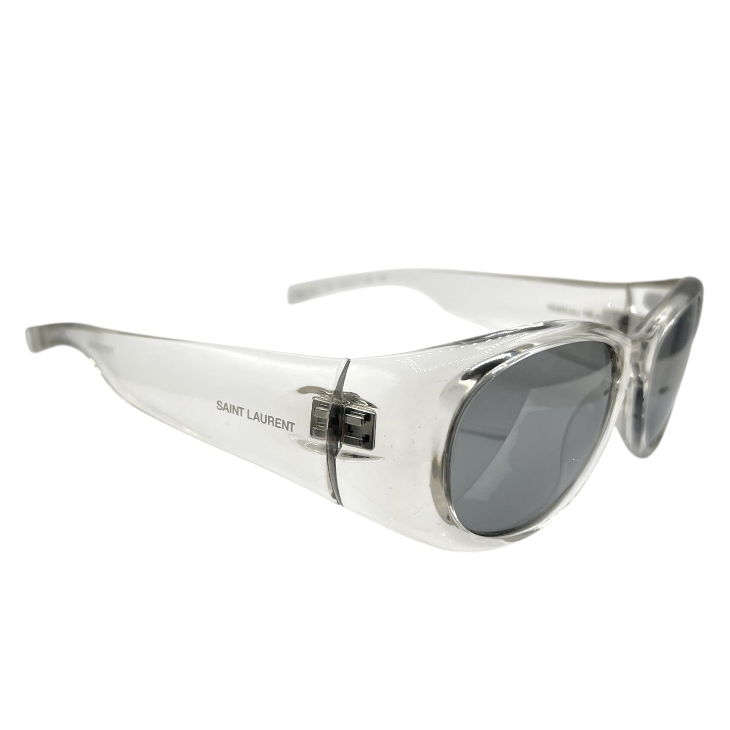 Saint Laurent Paris Clear Oval Sunglasses w/ Case
