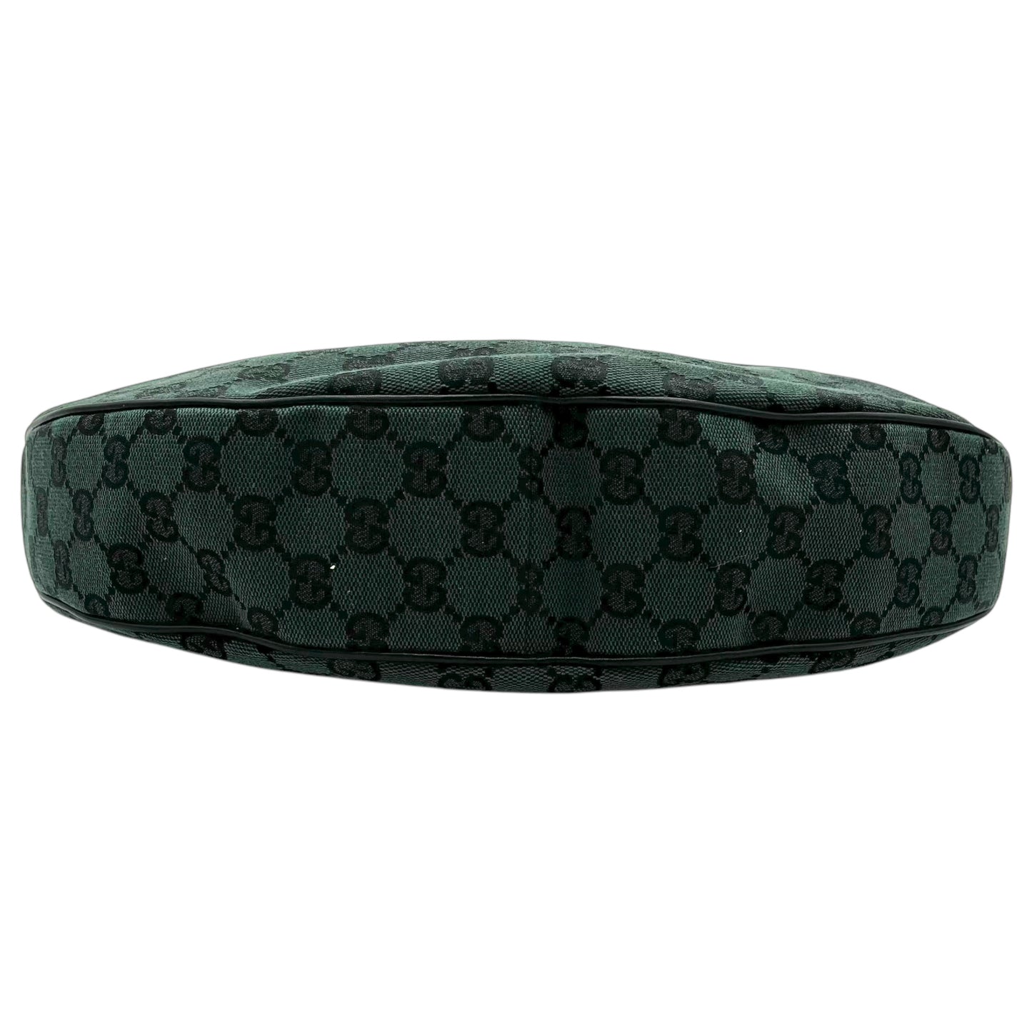 Gucci Forest Green Monogram Crescent Shoulder Bag