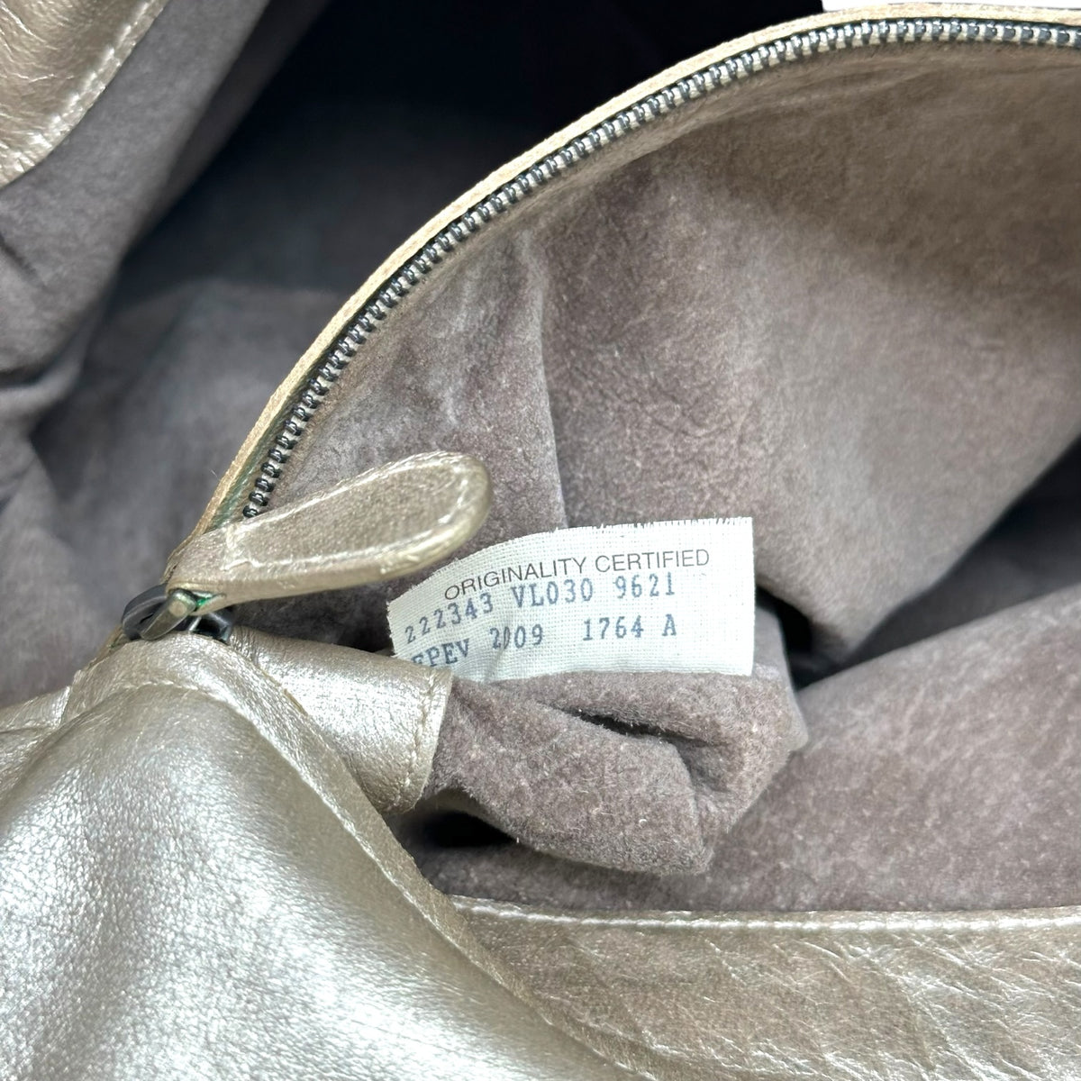 Bottega Veneta Champagne Metallic Intrecciato Leather Hobo Bag