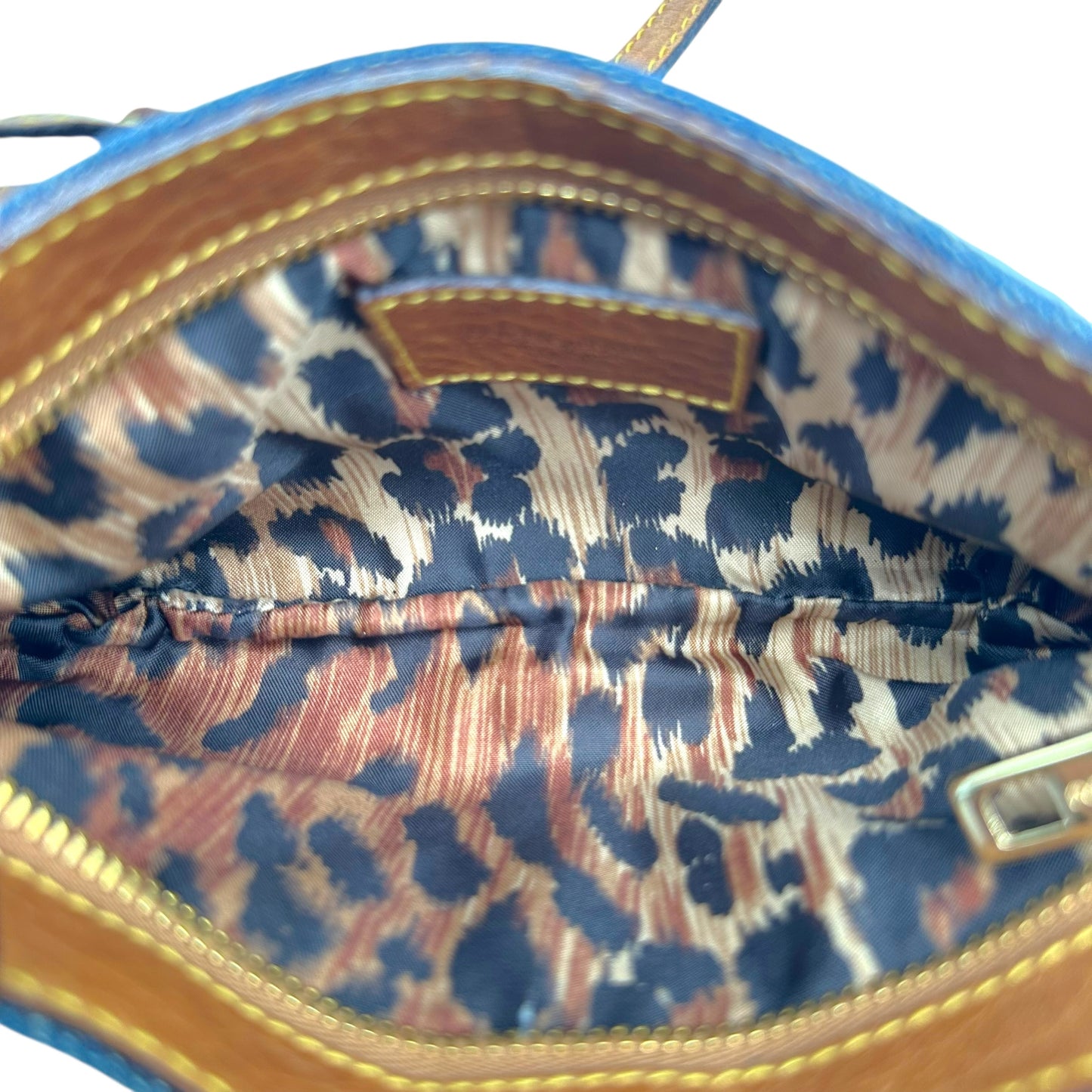 Dolce & Gabbana Distressed Denim & Brown Leather Mini Shoulder Bag