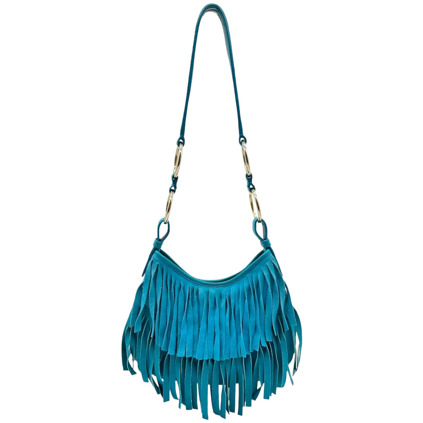 Yves Saint Laurent Turquoise Fringe Mini Bag