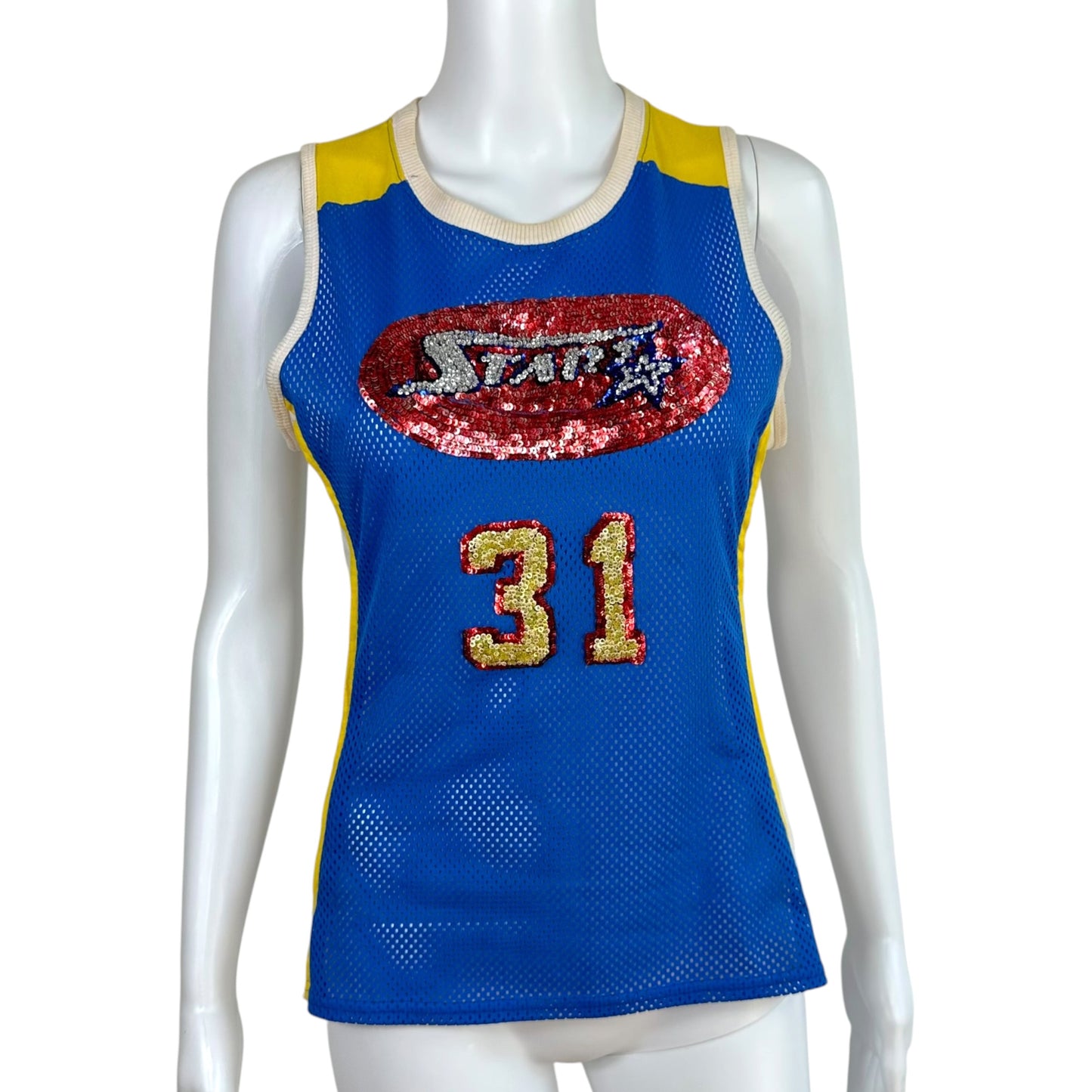 Dolce & Gabbana Primary Color 'Star' Sequin Jersey Tank