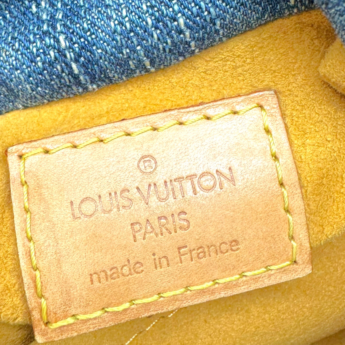 Louis Vuitton Mini Pleaty Handbag Blue Denim