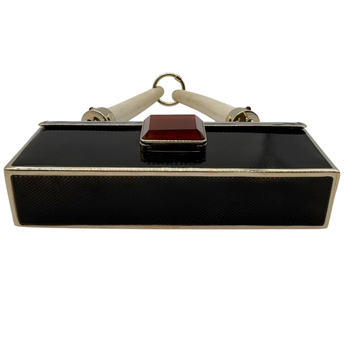 Yves Saint Laurent by Tom Ford Double Horn Mombasa Metal Box Evening Bag RARE