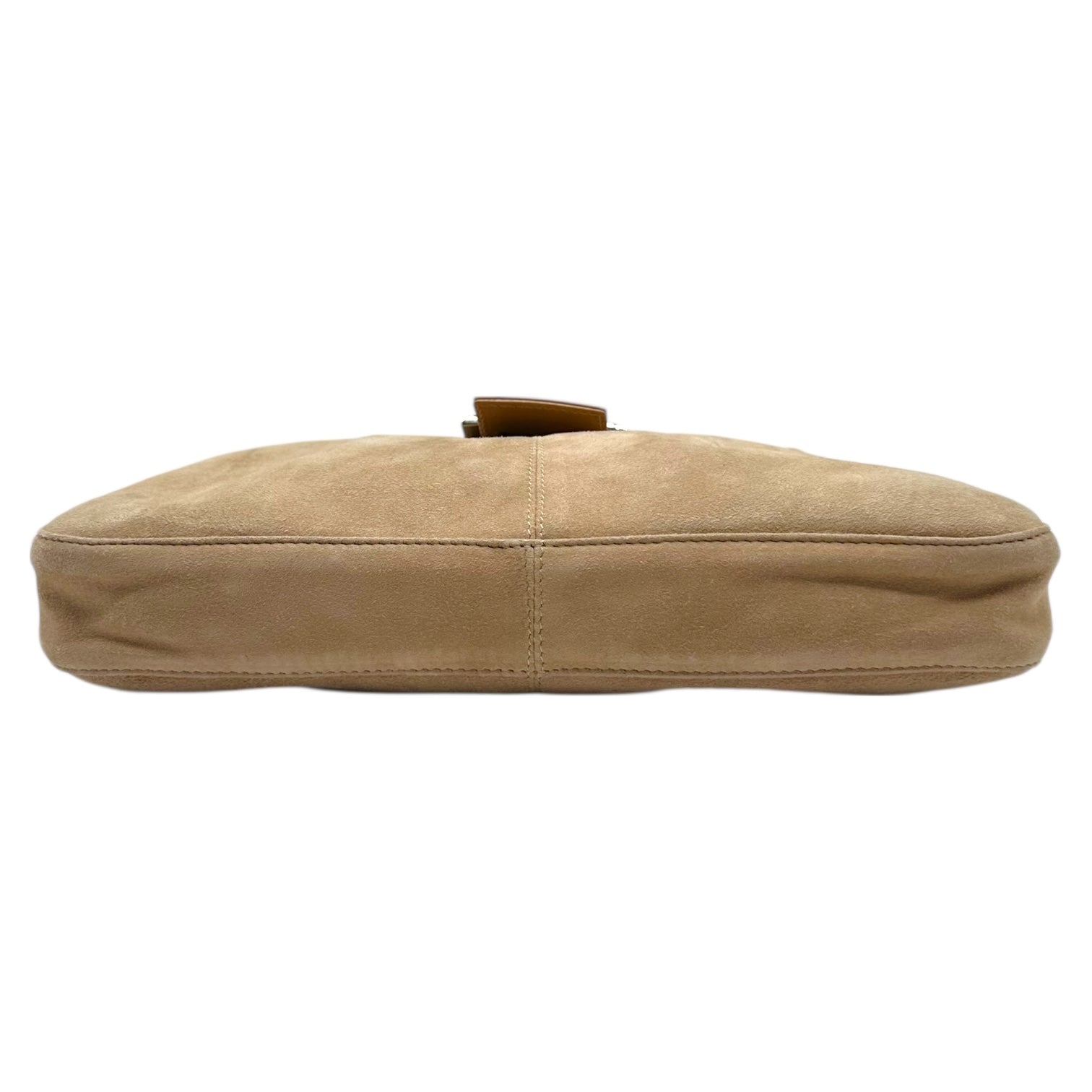 Fendi Tan Suede Shoulder Baguette Bag - Outfit Repeater