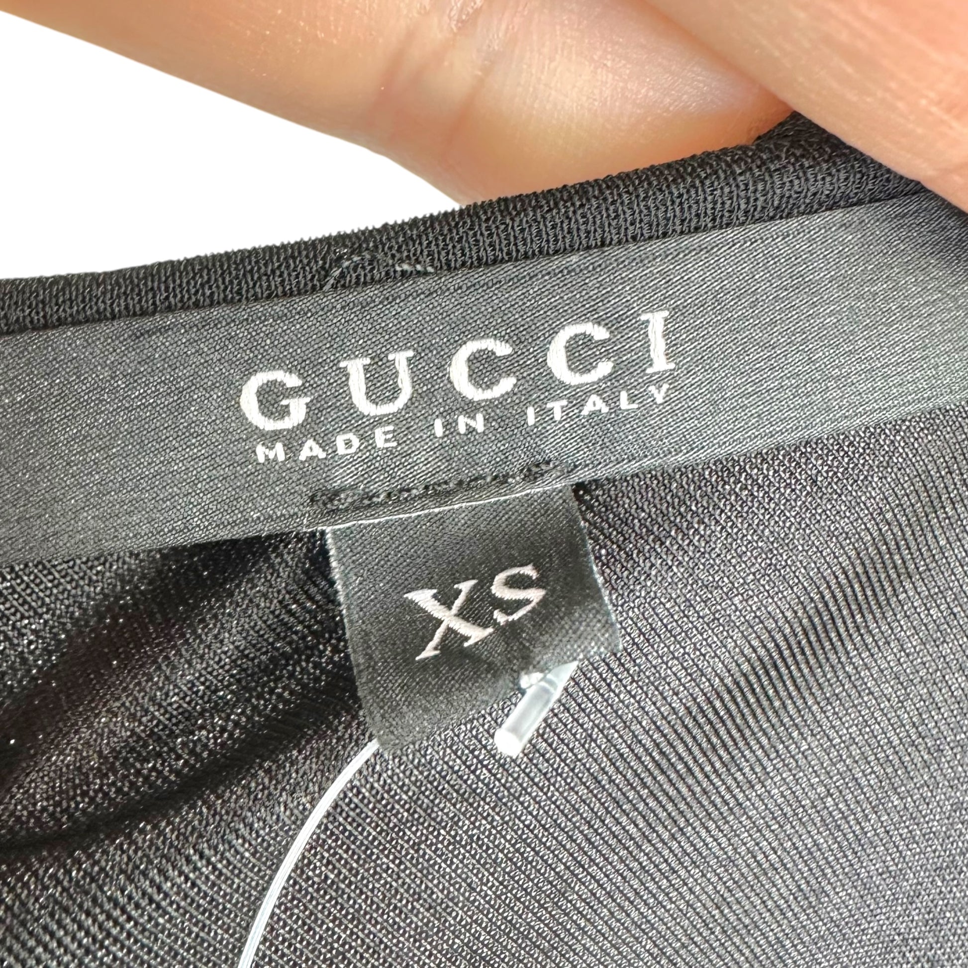 Gucci Black Halter Midi Dress with Bamboo Charm