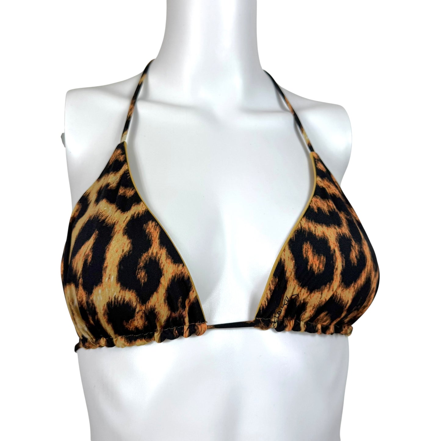 Just Cavalli Roberto Cavalli Leopard Print & Gold Reversible Bikini Set