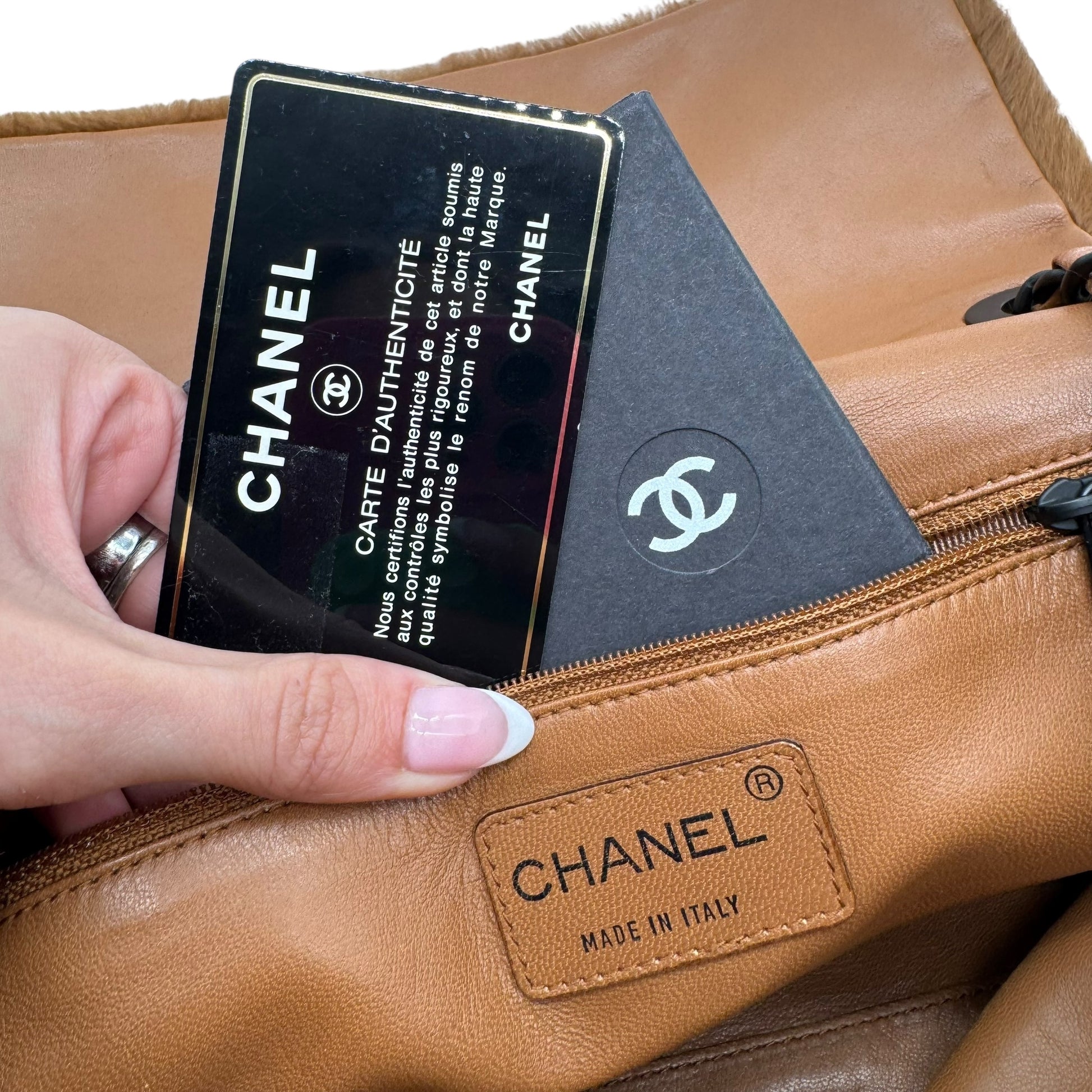 Chanel Brown & Black Rabbit Fur Matelasse Flap Bag 2000-02 - Outfit Repeater