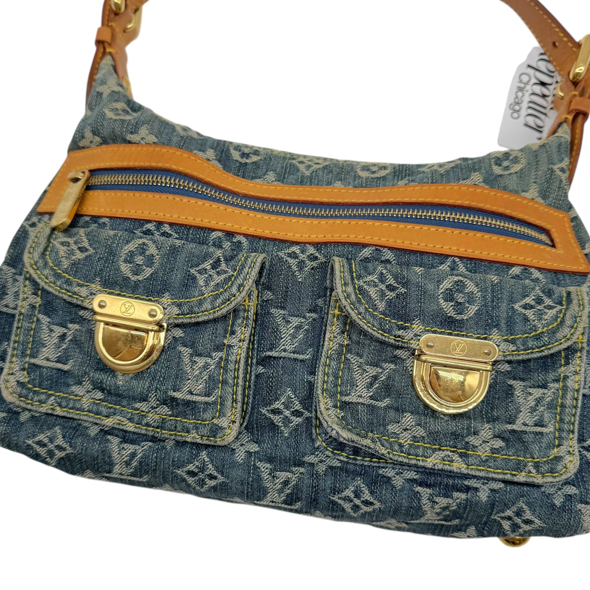 Louis Vuitton Blue Denim Monogram Baggy PM Shoulder Bag - Outfit Repeater