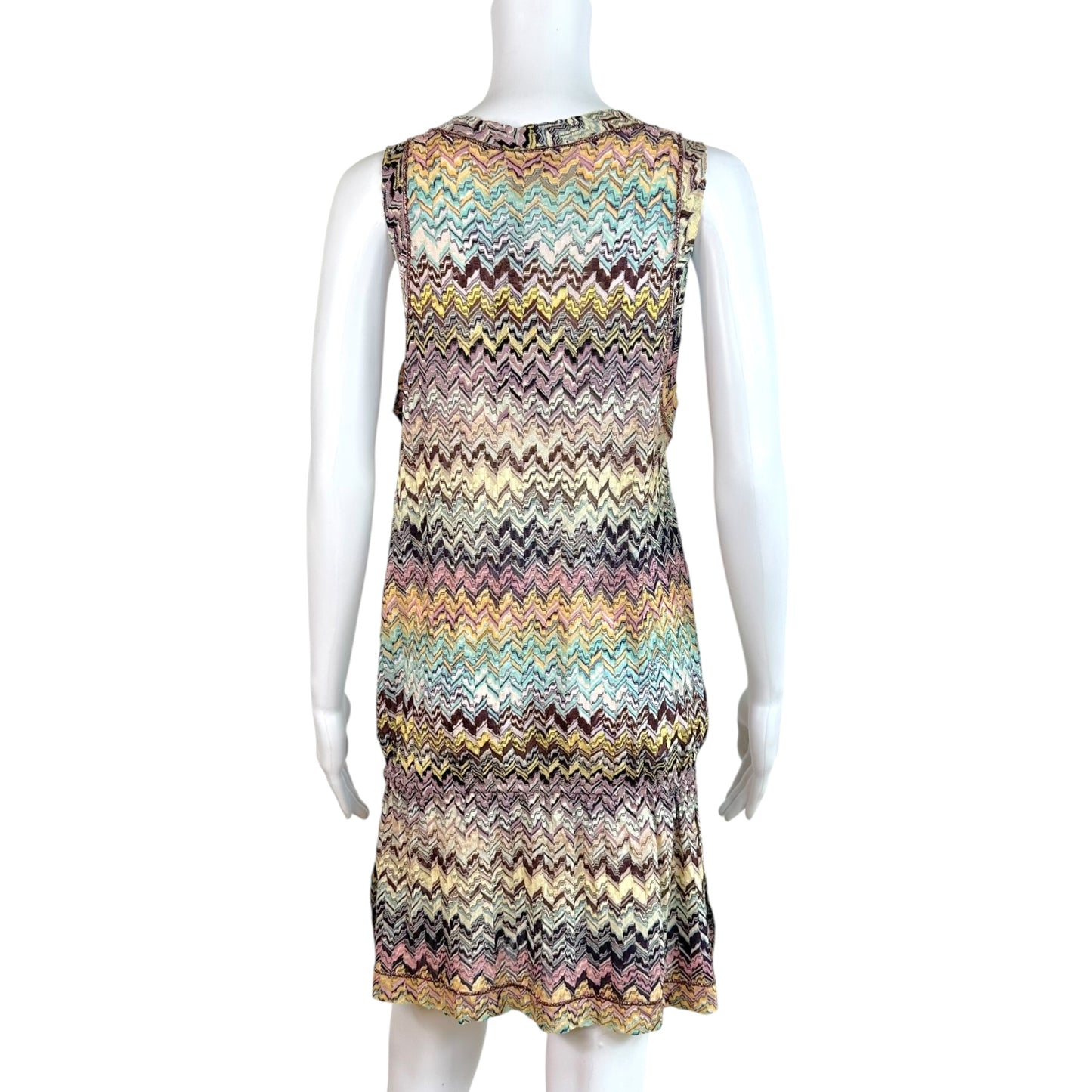 Missoni Mare Mini Dress Multicolor Pastel Chevron Knit