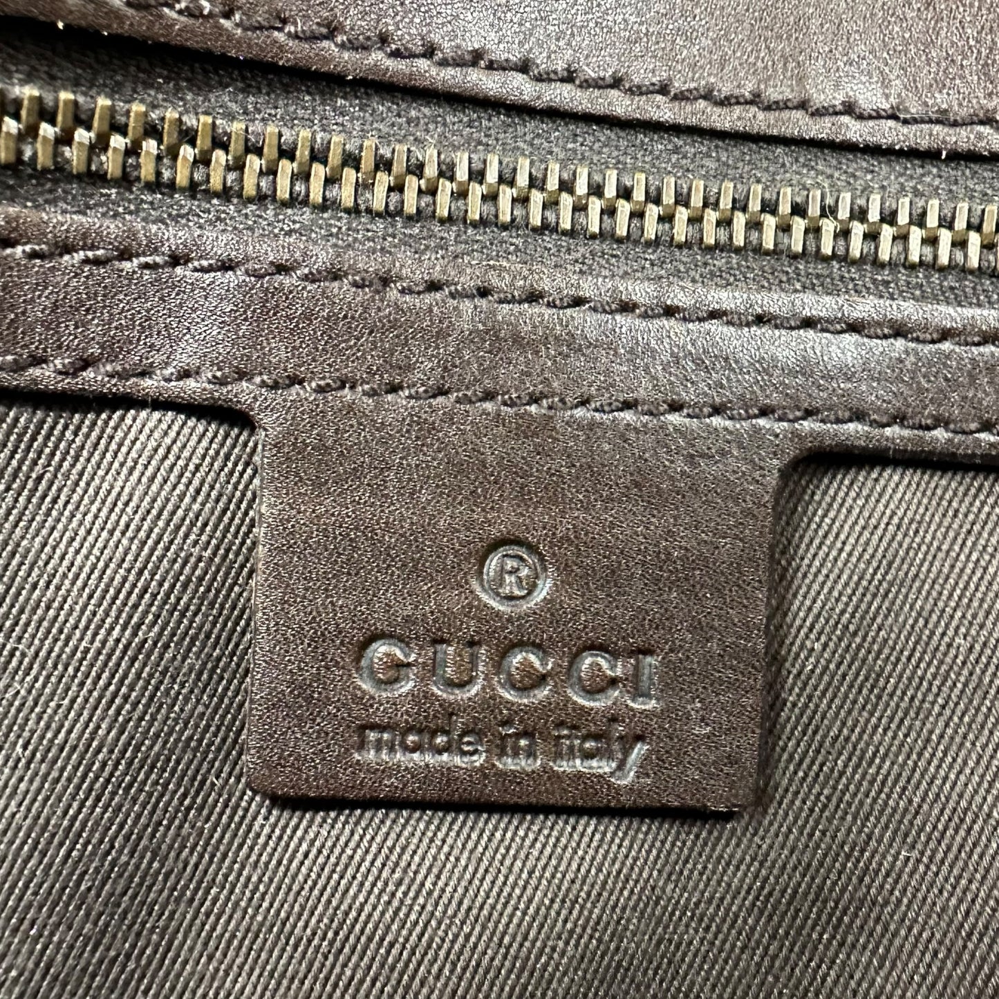 Gucci Studded Tan Monogram Horsebit Bag - Outfit Repeater