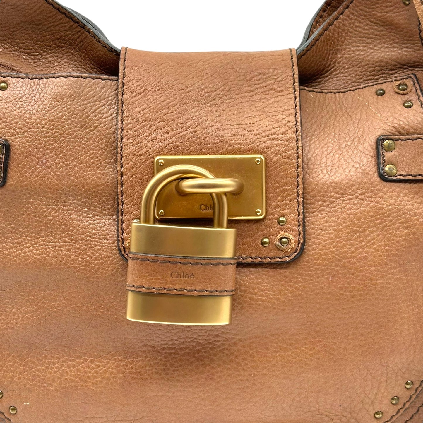 Chloé Brown Leather Paddington Hobo Bag