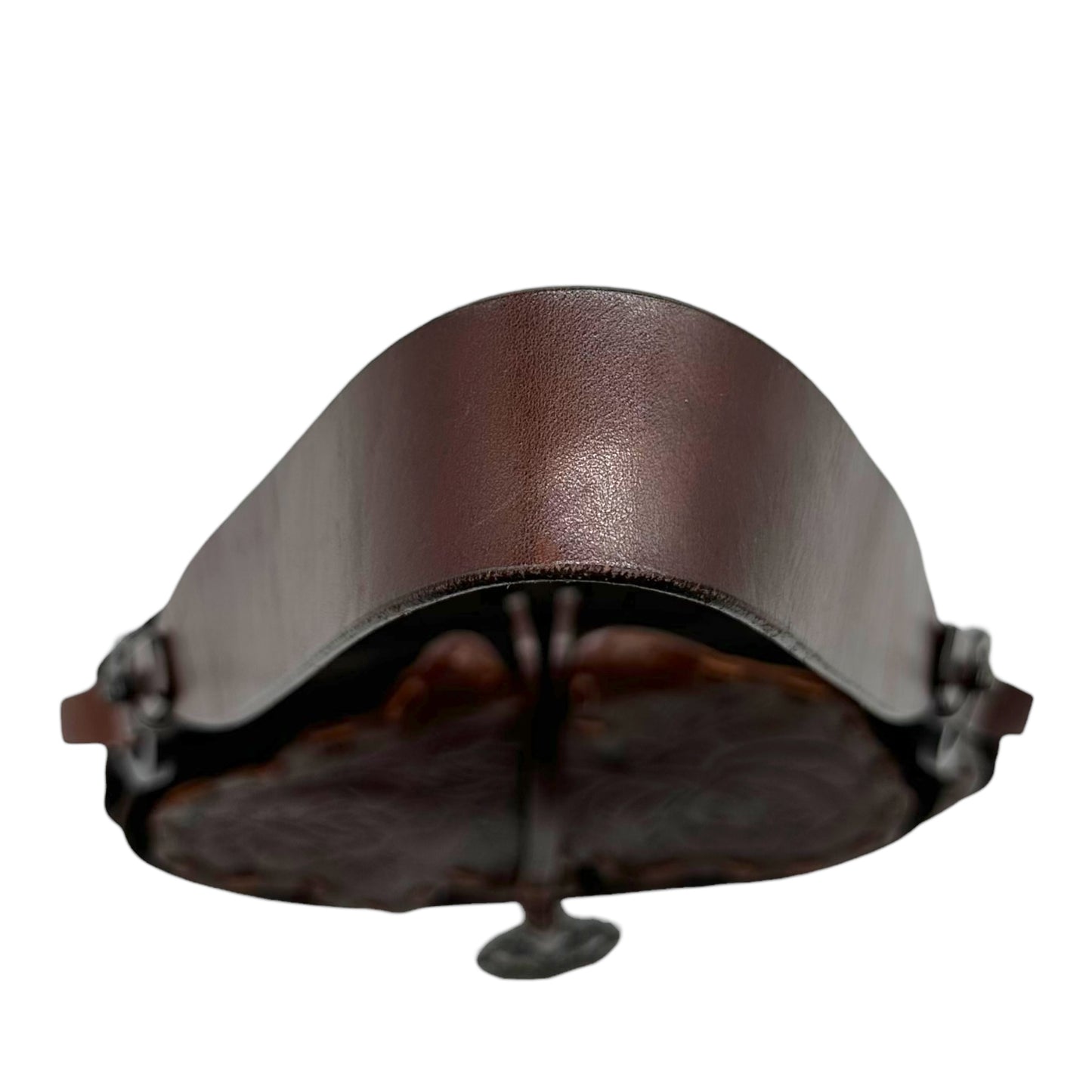 Valentino Garavani Brown Suede & Floral Embossed Leather Shoulder Bag