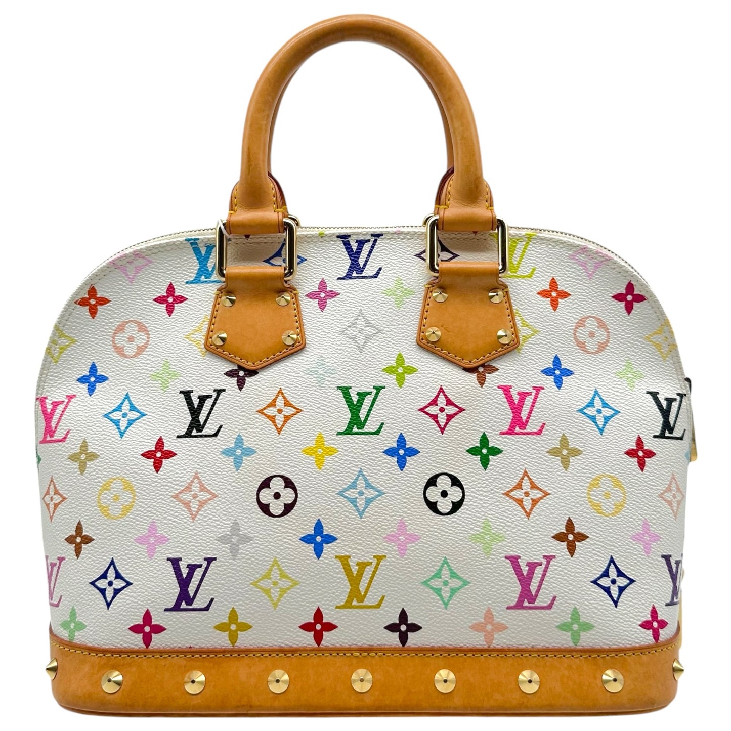 Louis Vuitton Murakami Alma Bag White Multicolor Canvas