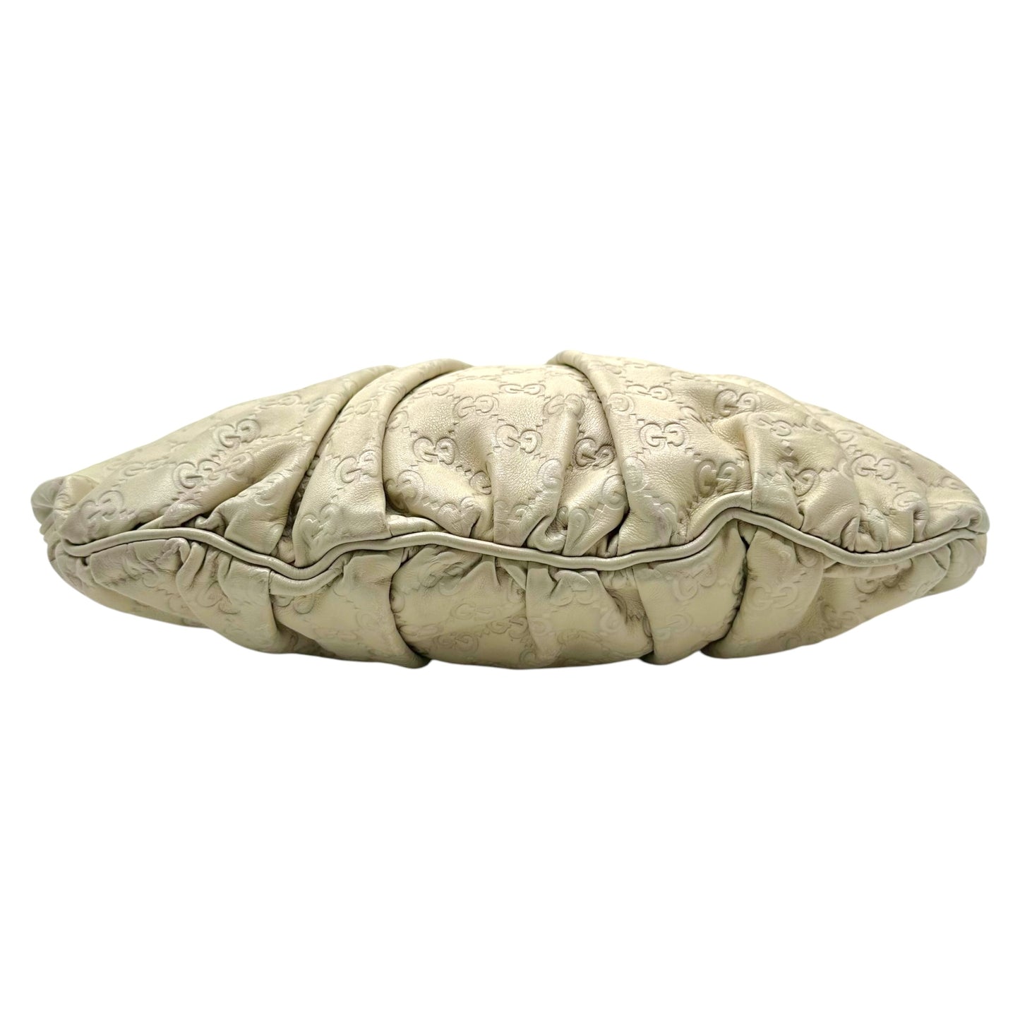Gucci Ivory Guccissima Embossed Medium Hysteria 2-Way Bag