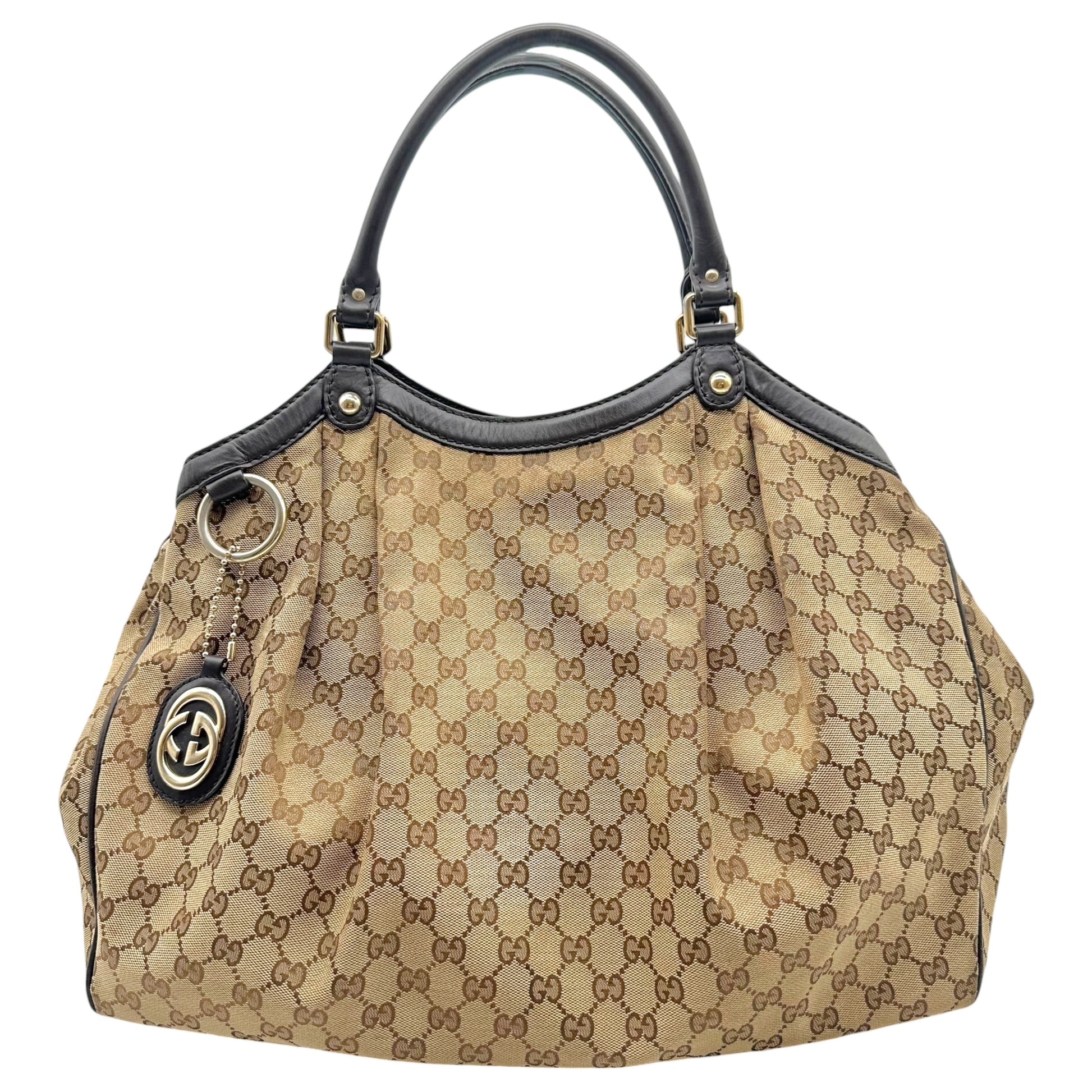 Gucci Tan Monogram Large Sukey Tote Bag
