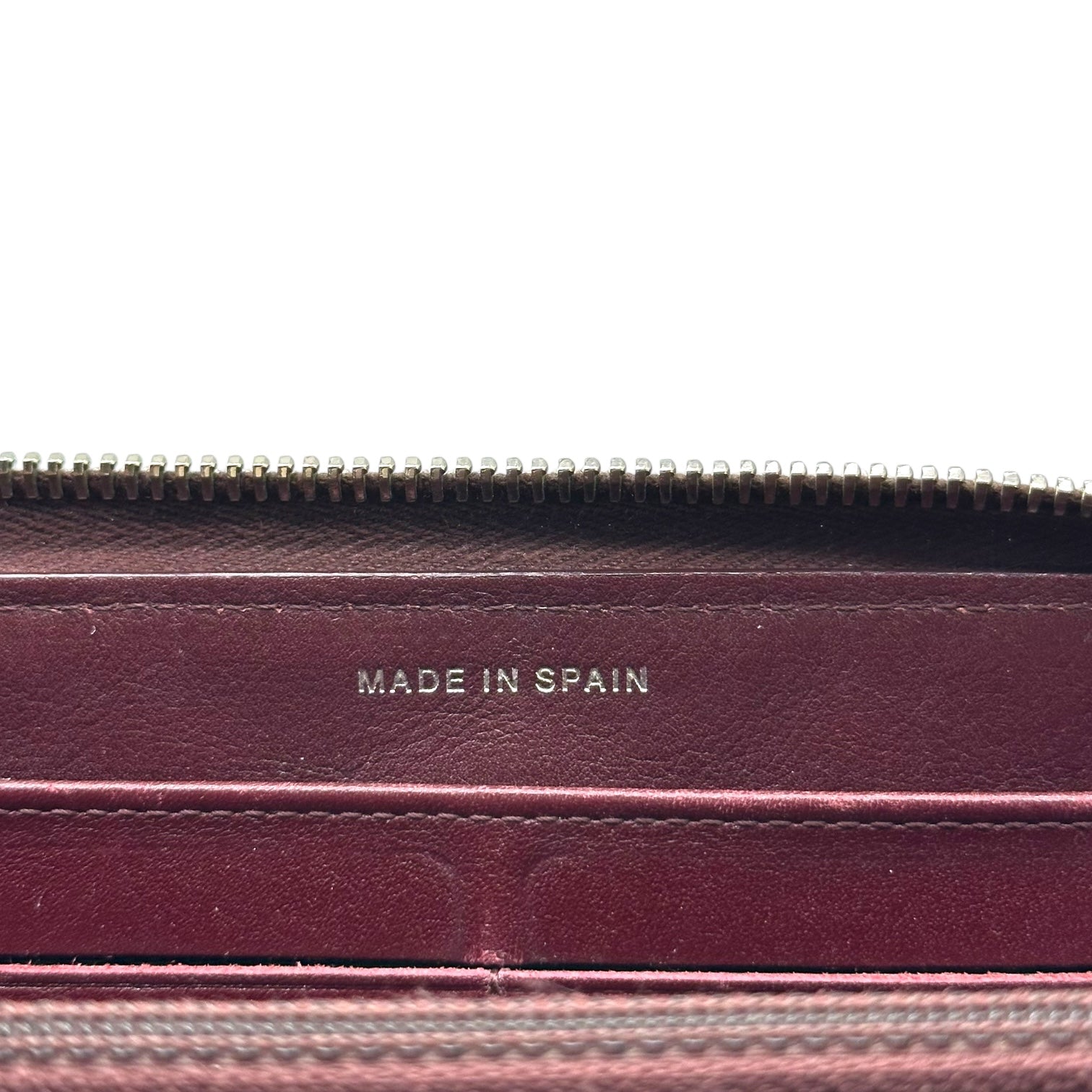 Chanel Burgundy Patent Matelasse Quilted Long Wallet - Outfit Repeater