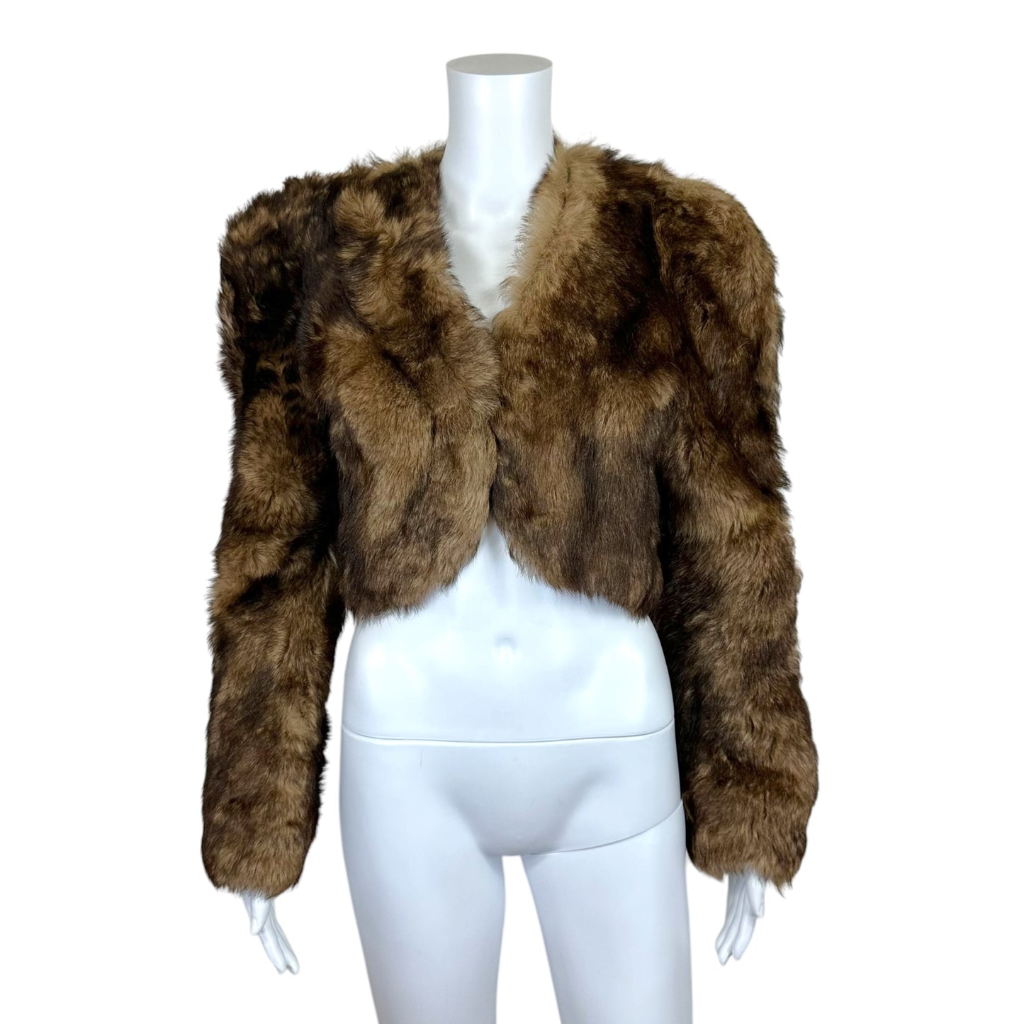 Ralph Lauren Purple Label Brown Shearling Cropped Fur Coat