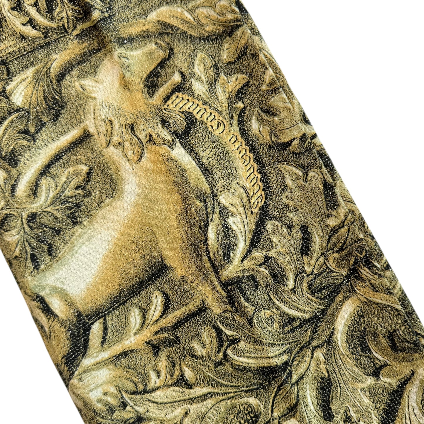 Roberto Cavalli Gold Damask Print Jeans Medium