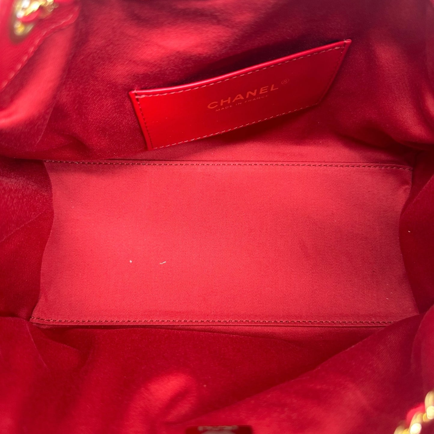 Chanel Red Caviar Leather Hobo Shoulder Bag