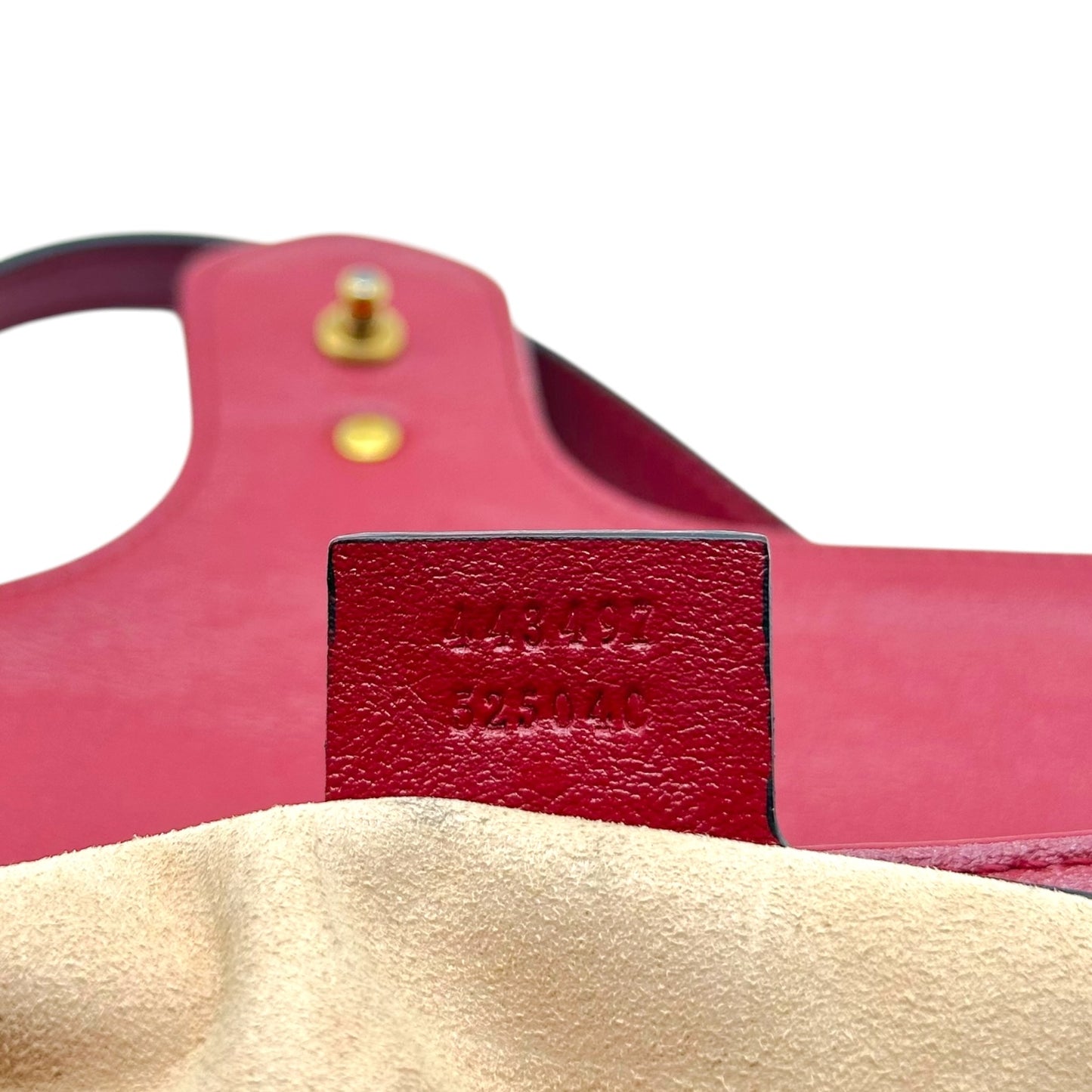Gucci Black Leather Red Trim Marmot Shoulder Bag