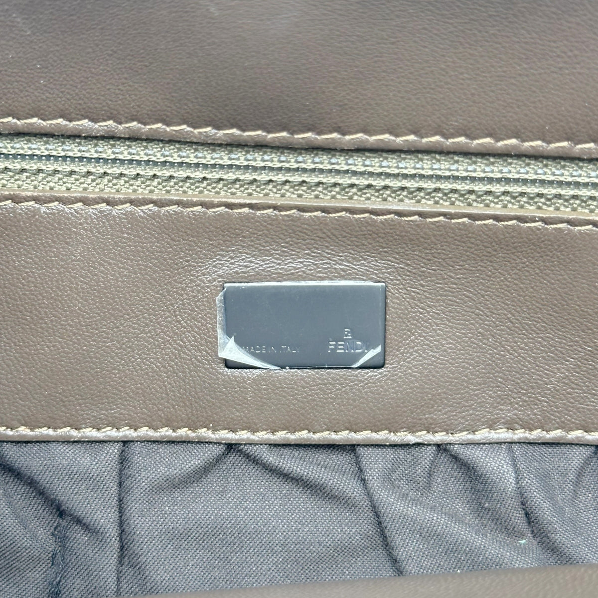 Fendi Brown Leather Convertible To You Clutch / Shoulder Bag