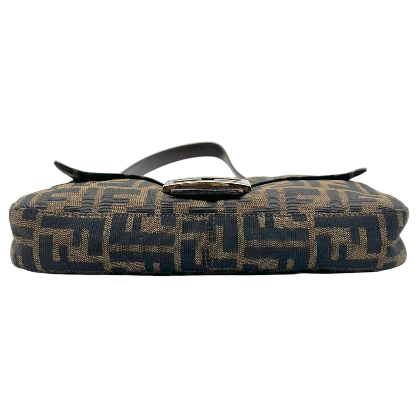 Fendi Brown Classic Zucca Monogram Baguette Bag
