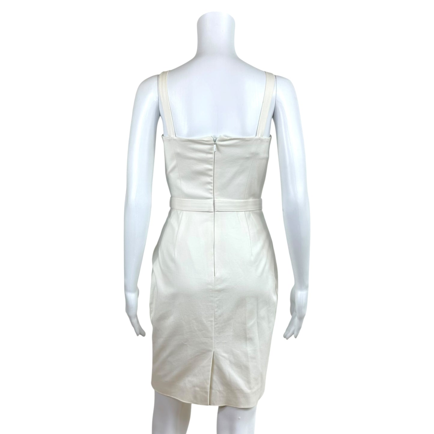 Gianni Versace White Lace Up Bustier Mini Dress