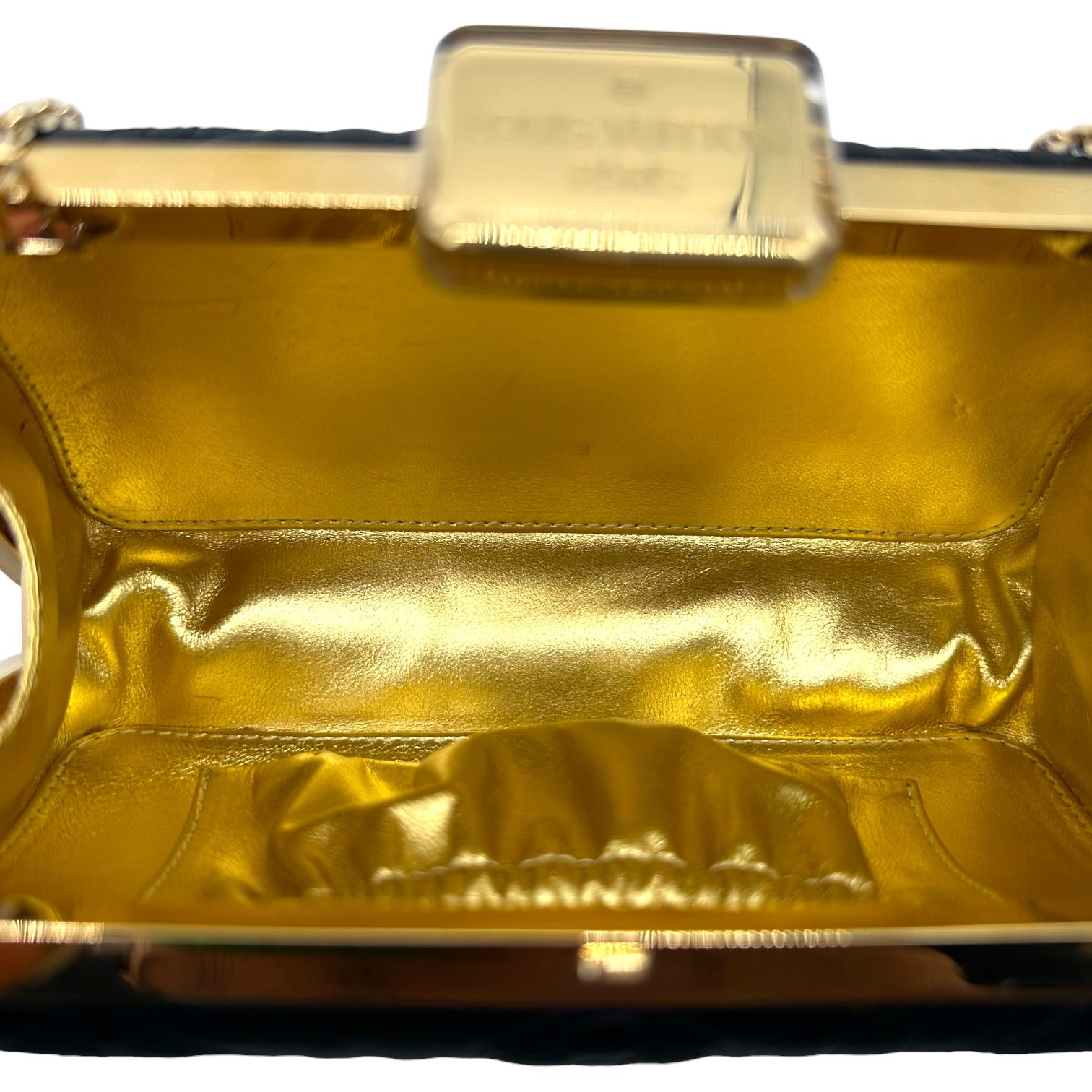 Louis Vuitton Black Gold Monogram Minaudière Clutch Bag