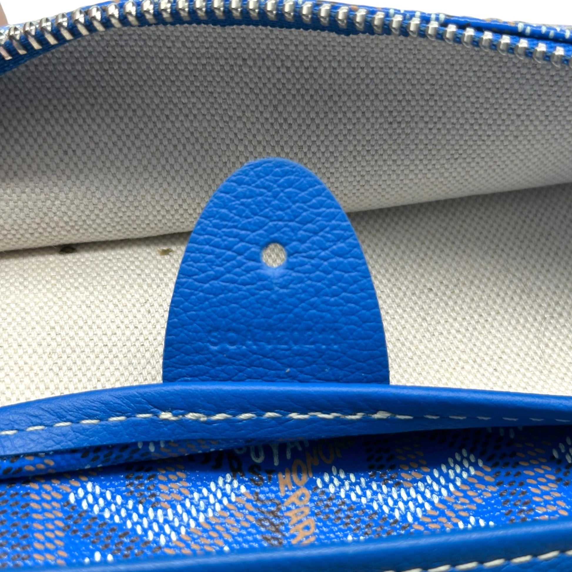Goyard Blue Goyardine Artois Zippered Tote Bag