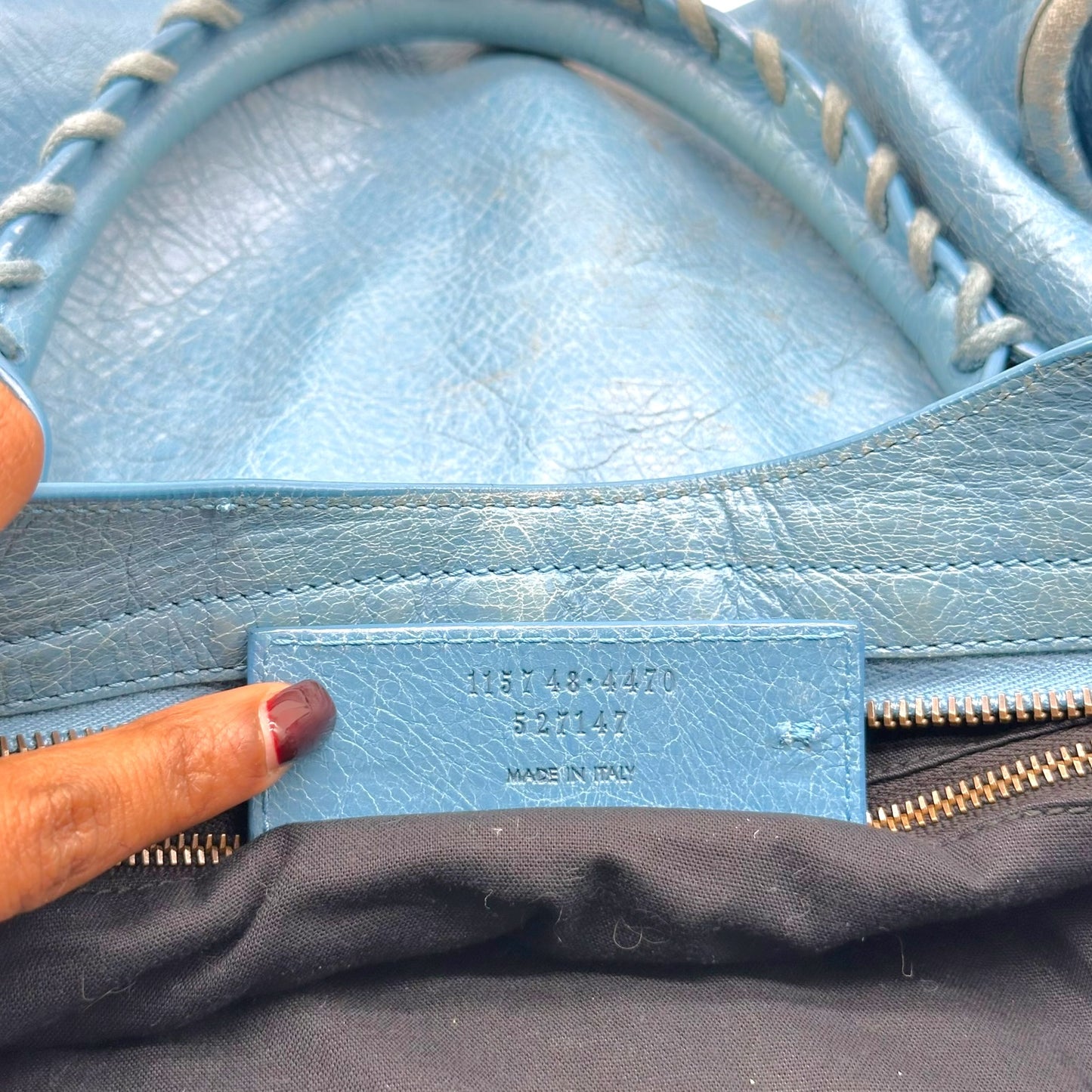 Balenciaga Bright Blue Leather Classic City Bag