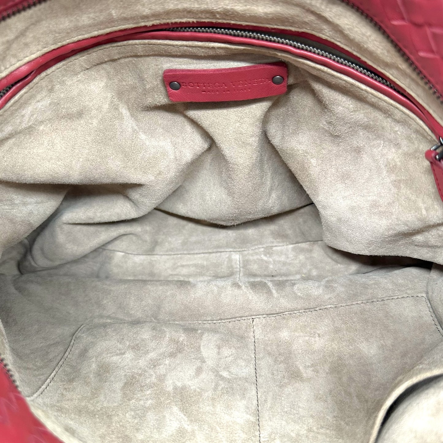 Bottega Veneta Dark Red Intrecciato 2-Way Hobo Bag