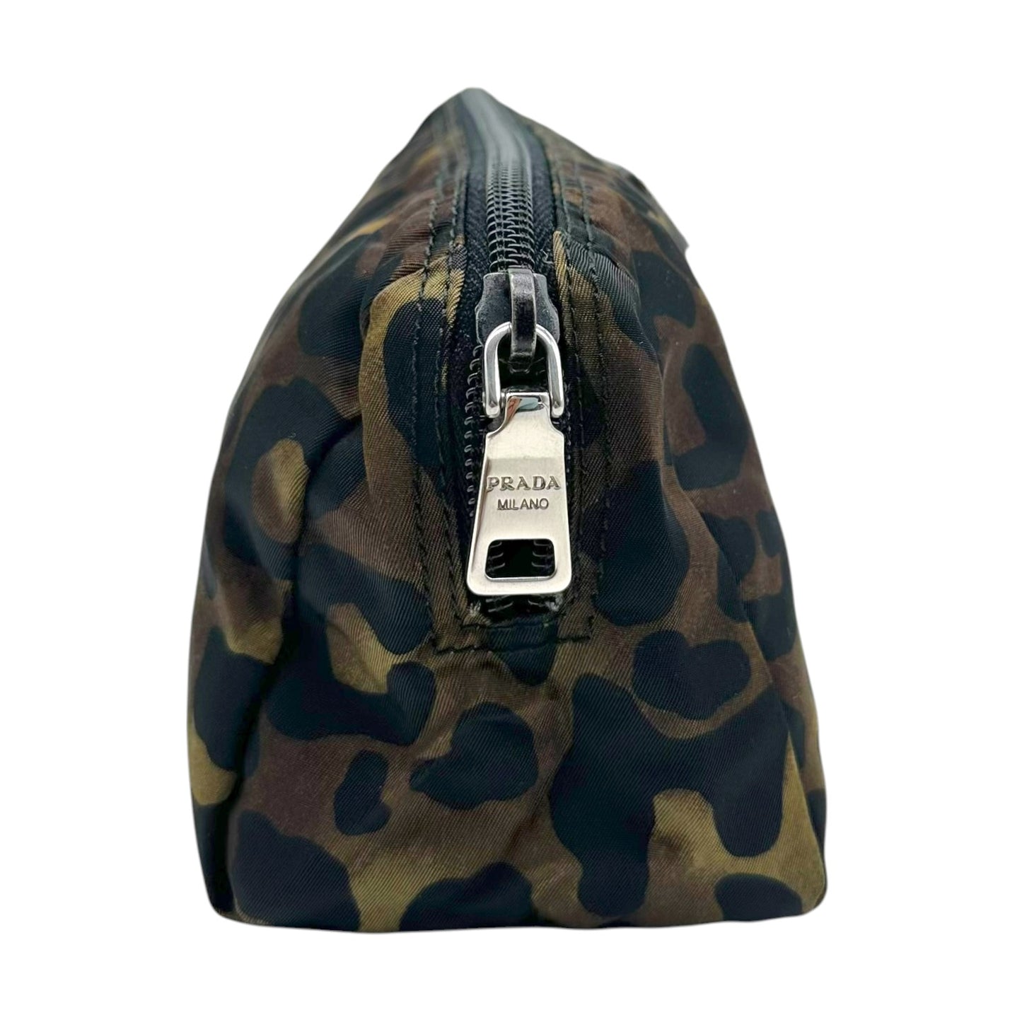 Prada Leopard Print Nylon Cosmetic Bag