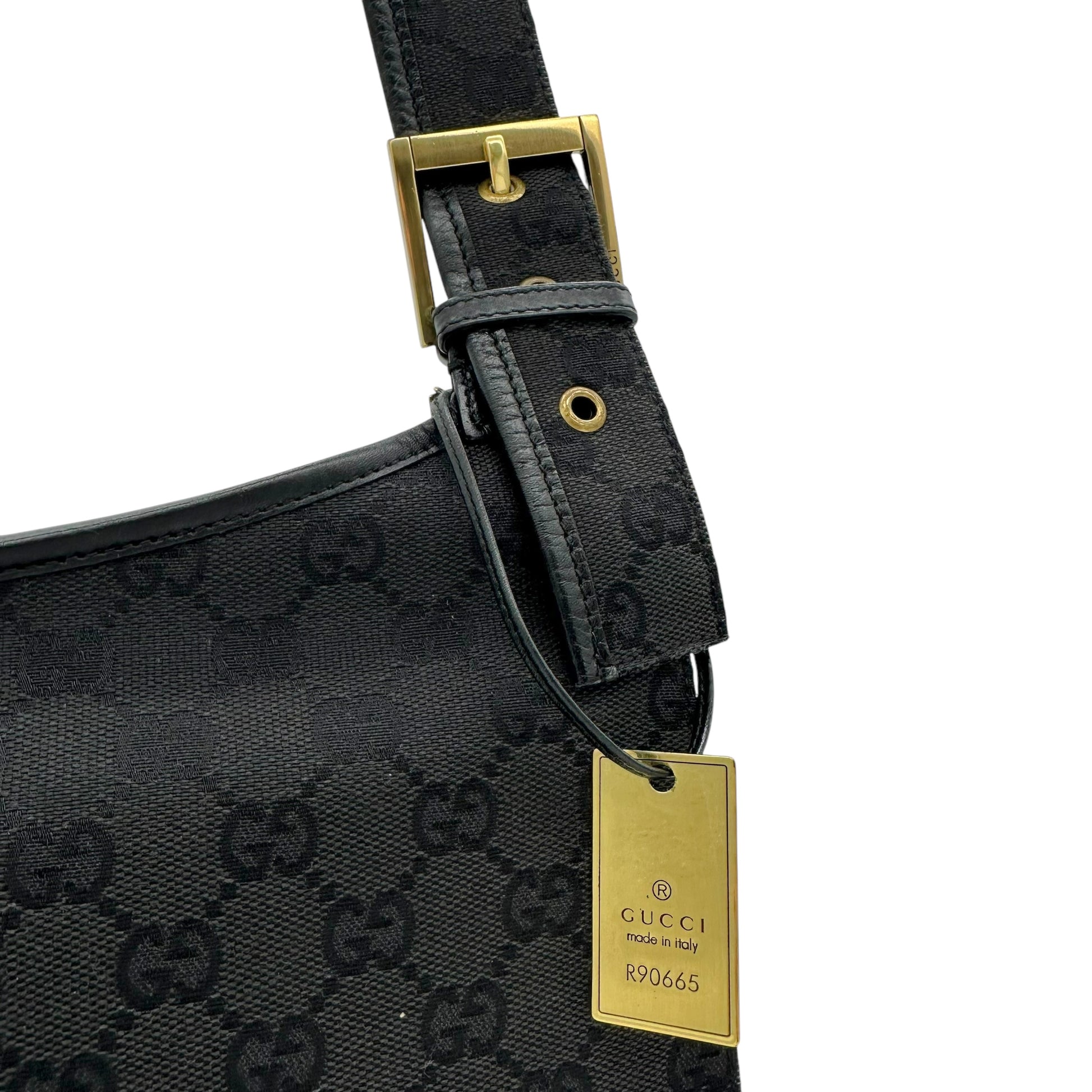Gucci Black Monogram Crossbody Satchel Bag - Outfit Repeater