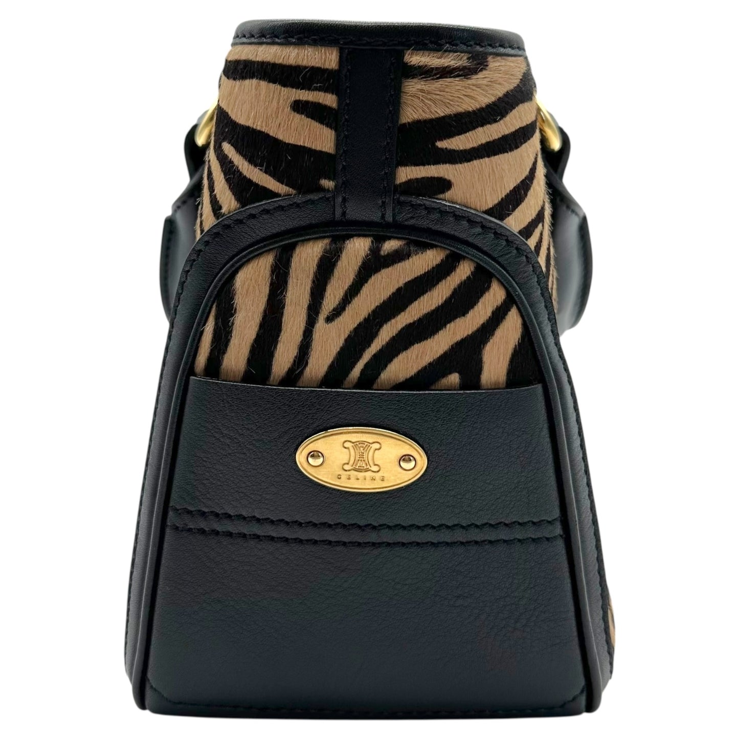 Celine by Michael Kors Tan Zebra Print Ponyhair Boogie Bag