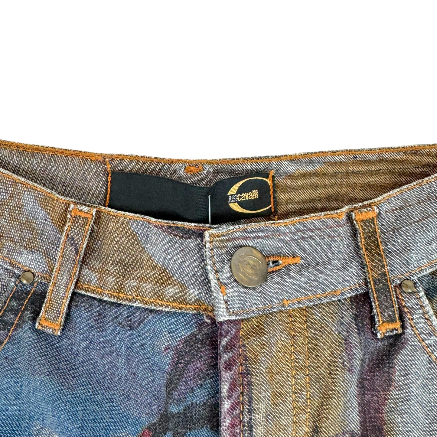 Just Cavalli Roberto Cavalli Multicolor 'Napoleon' Printed Jeans