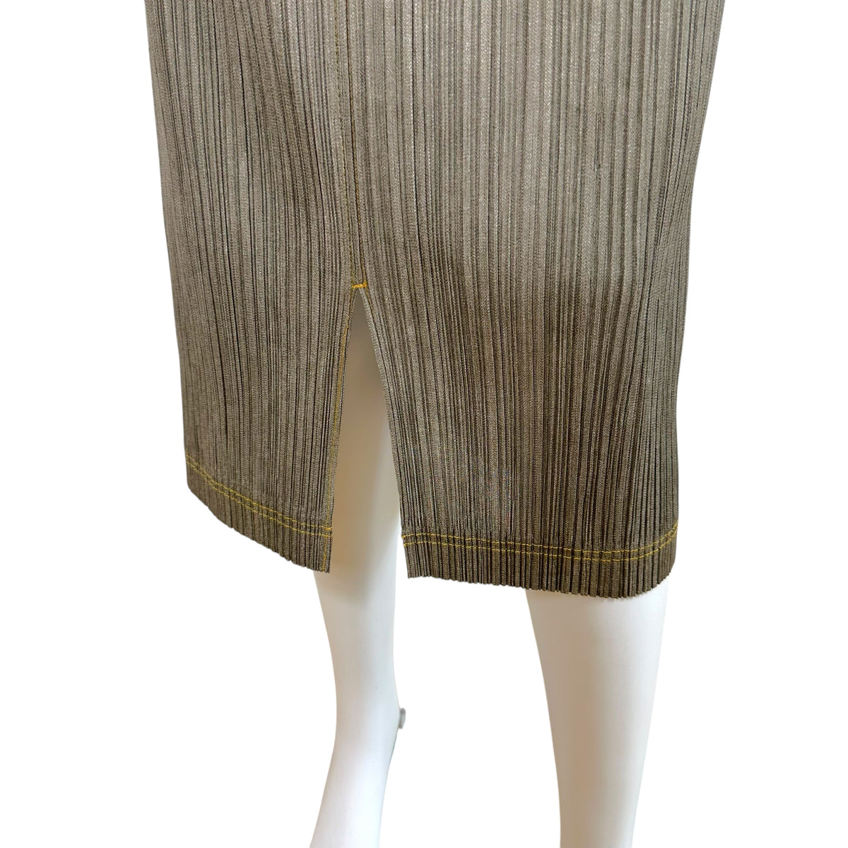 Issey Miyake Midi Skirt Gray Denim Print Size 3