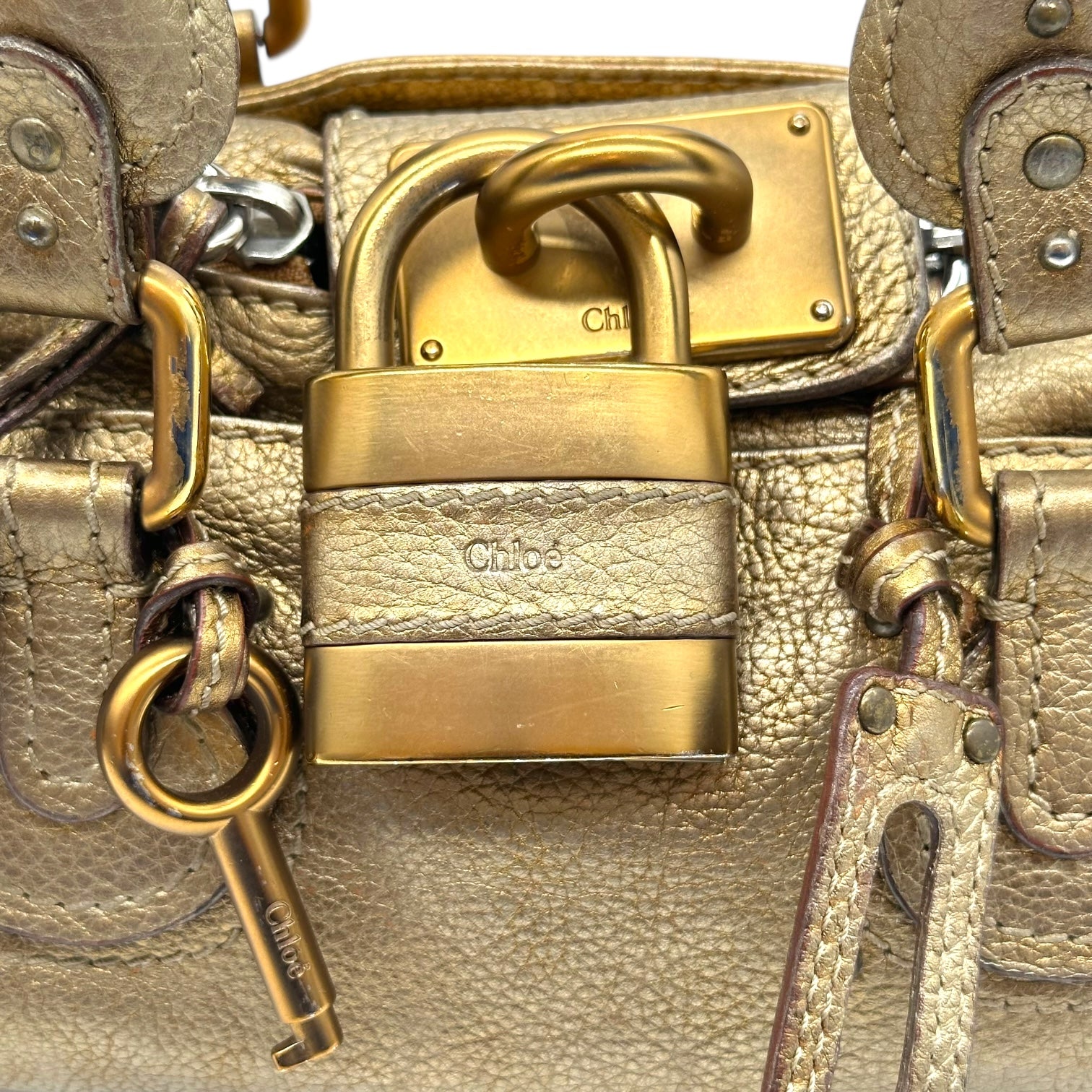 Chloe Gold Leather Mini Paddington Bag - Outfit Repeater