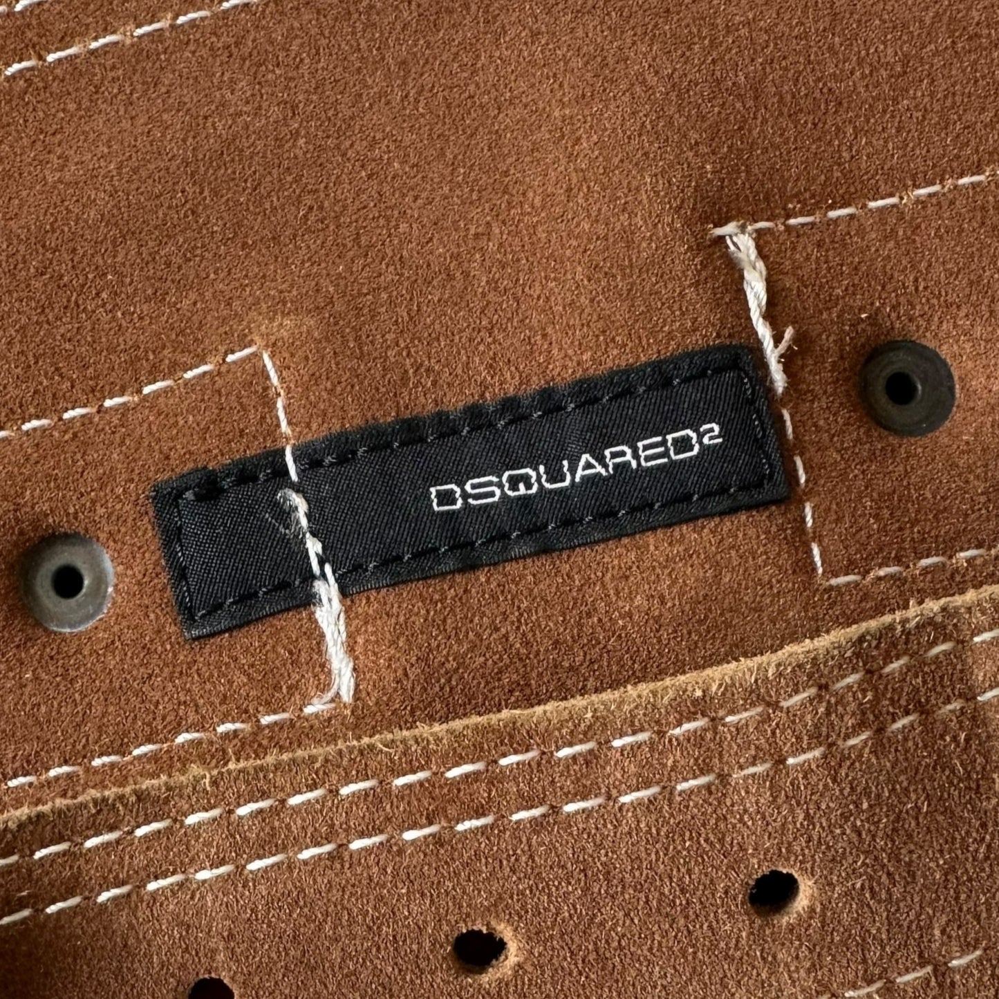 Dsquared2 Oversized Suede Double Buckle Belt - Outfit Repeater