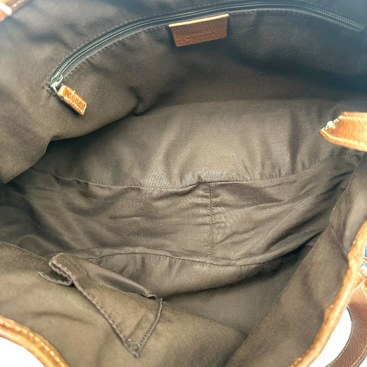 Gucci Denim Monogram Medium Hobo Bag
