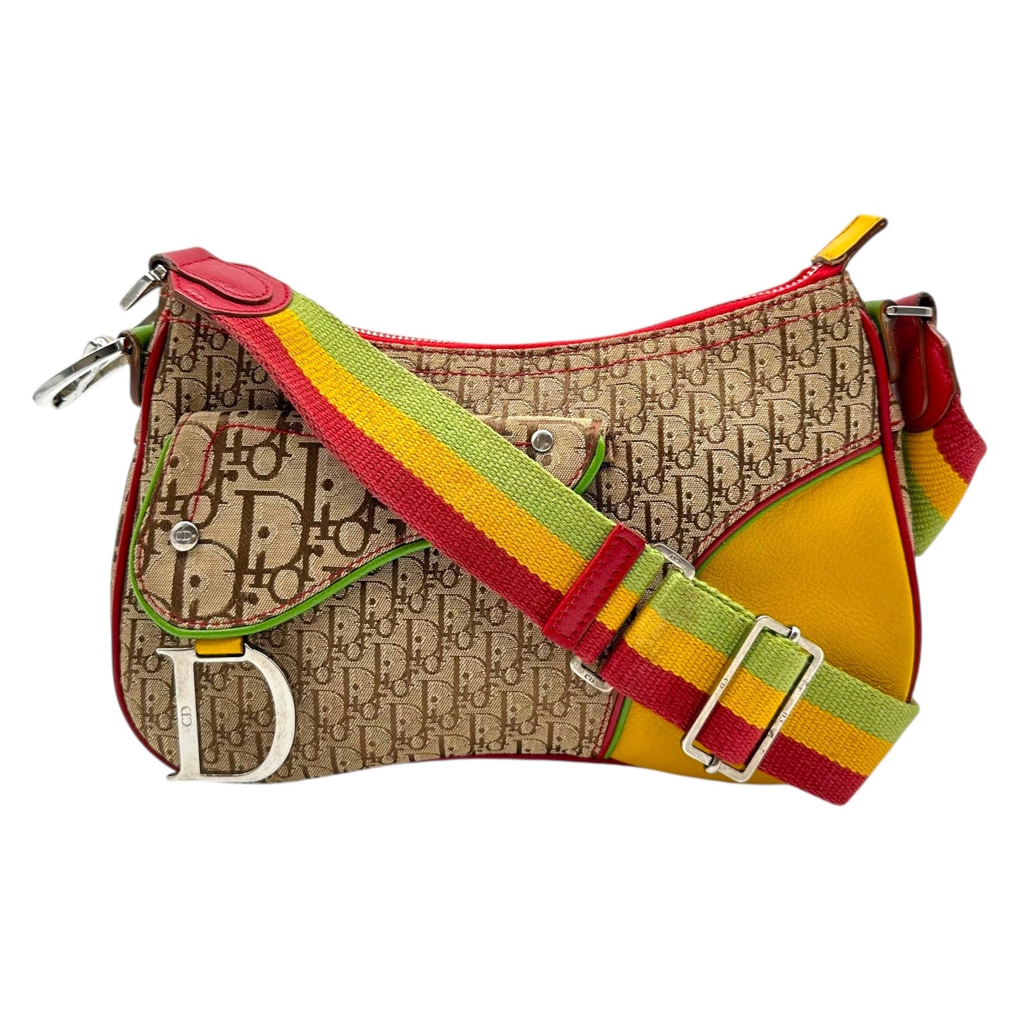 Christian Dior Rasta Crossbody Double Saddle Bag