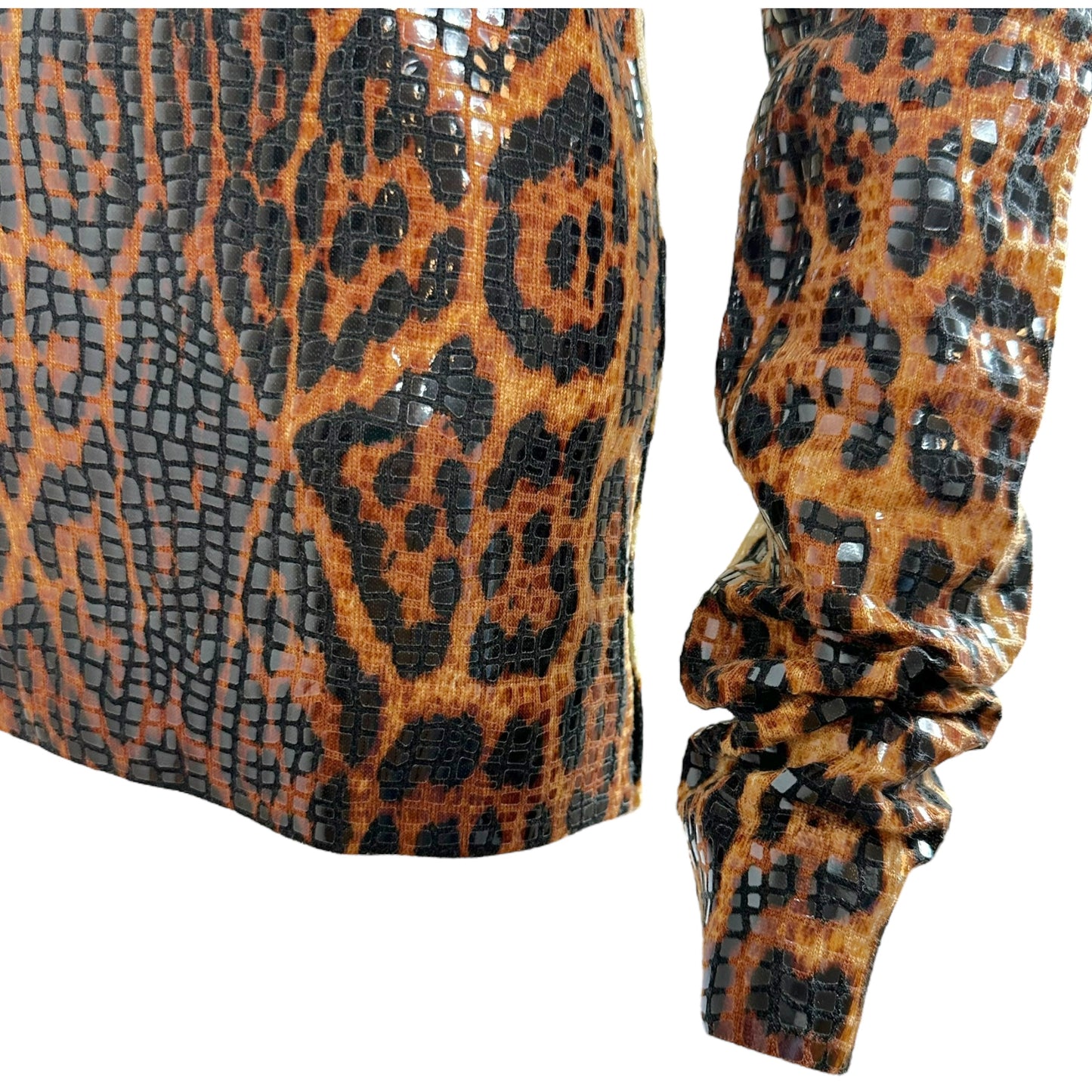 Christian Dior F/W 2004 Leopard Sequin Off the Shoulder Sweater